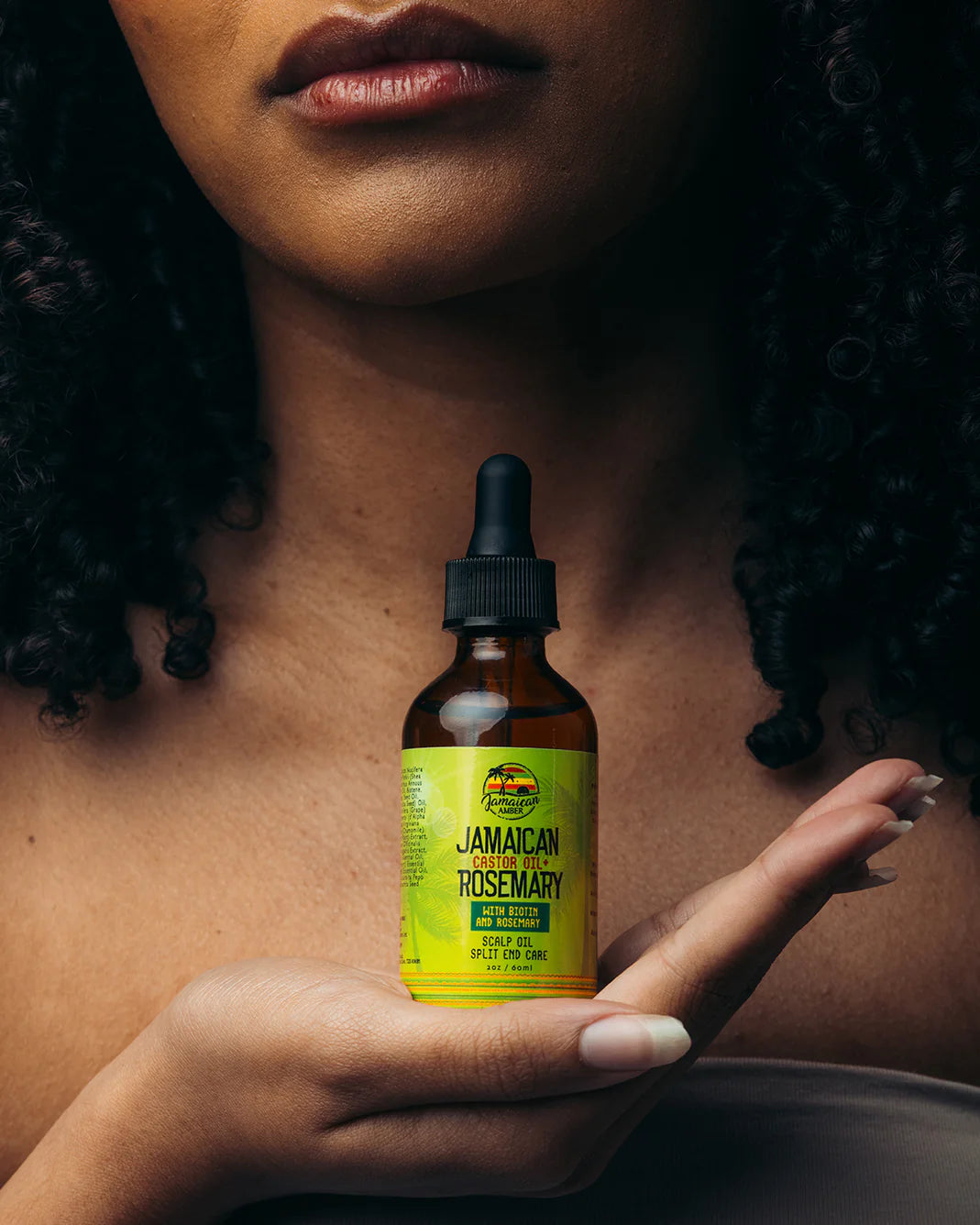 Jamaican Amber Jamaican Castor Oil & Rosemary Hair Oil 2 oz/60 ml
