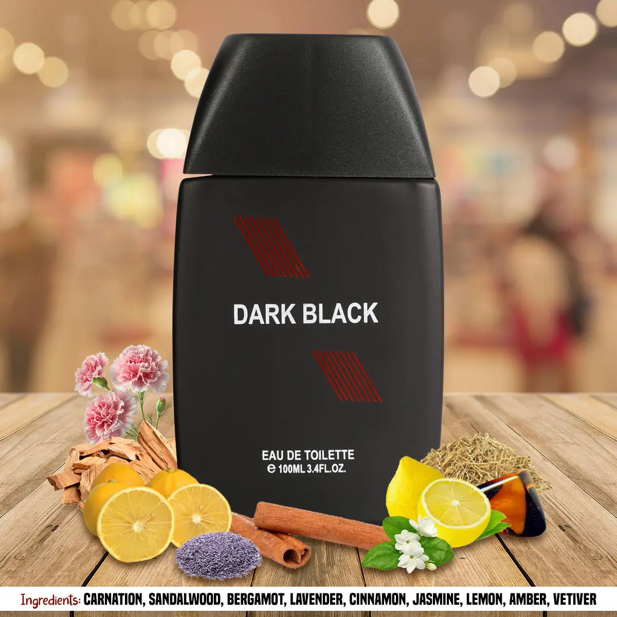 Dark Black Spray Cologne Eau De Toilette For Men
