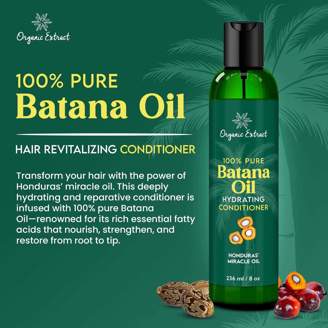 Organic Extract Batana Oil Hair Conditioner 8 oz/