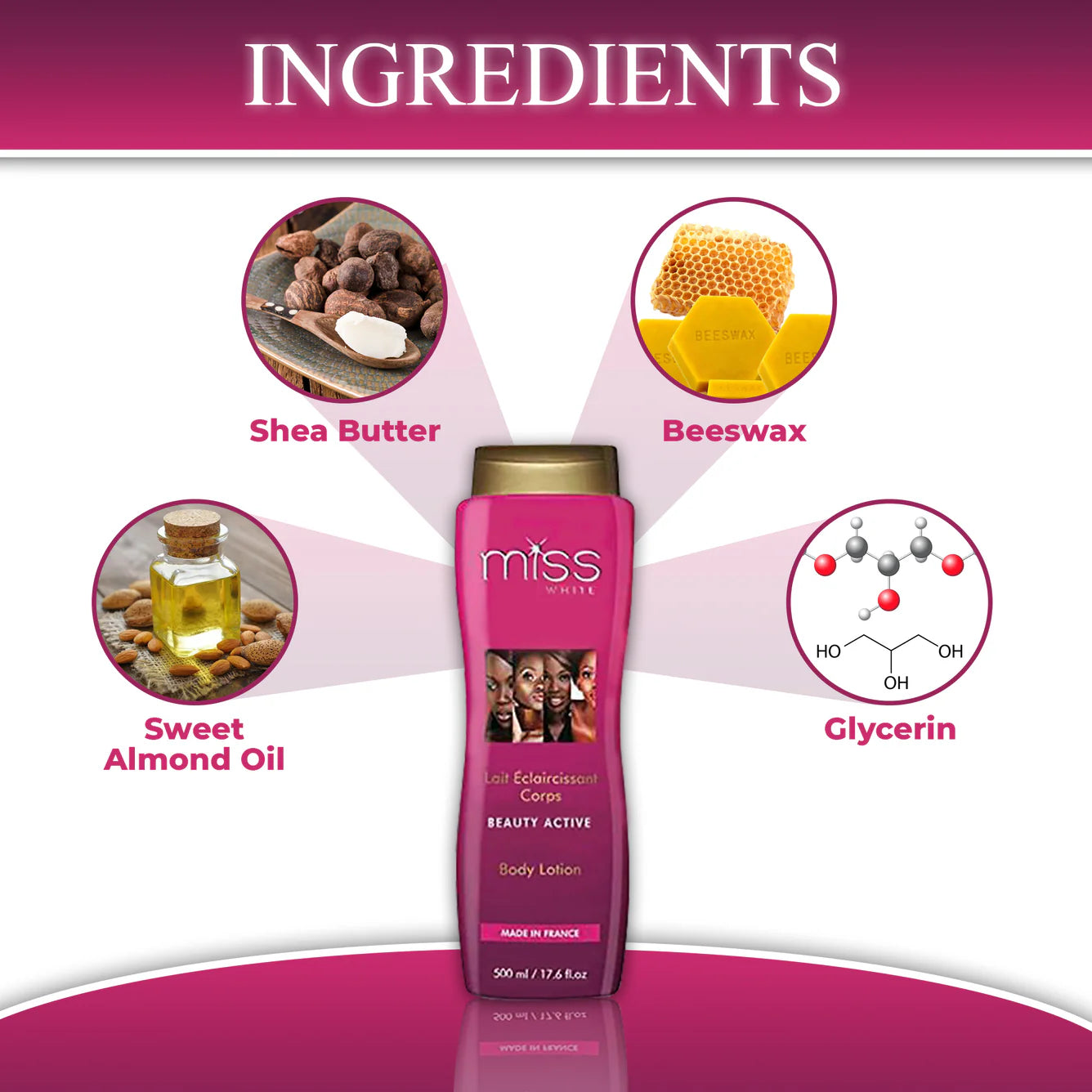 Fair & White Miss White Body Lotion 500ml