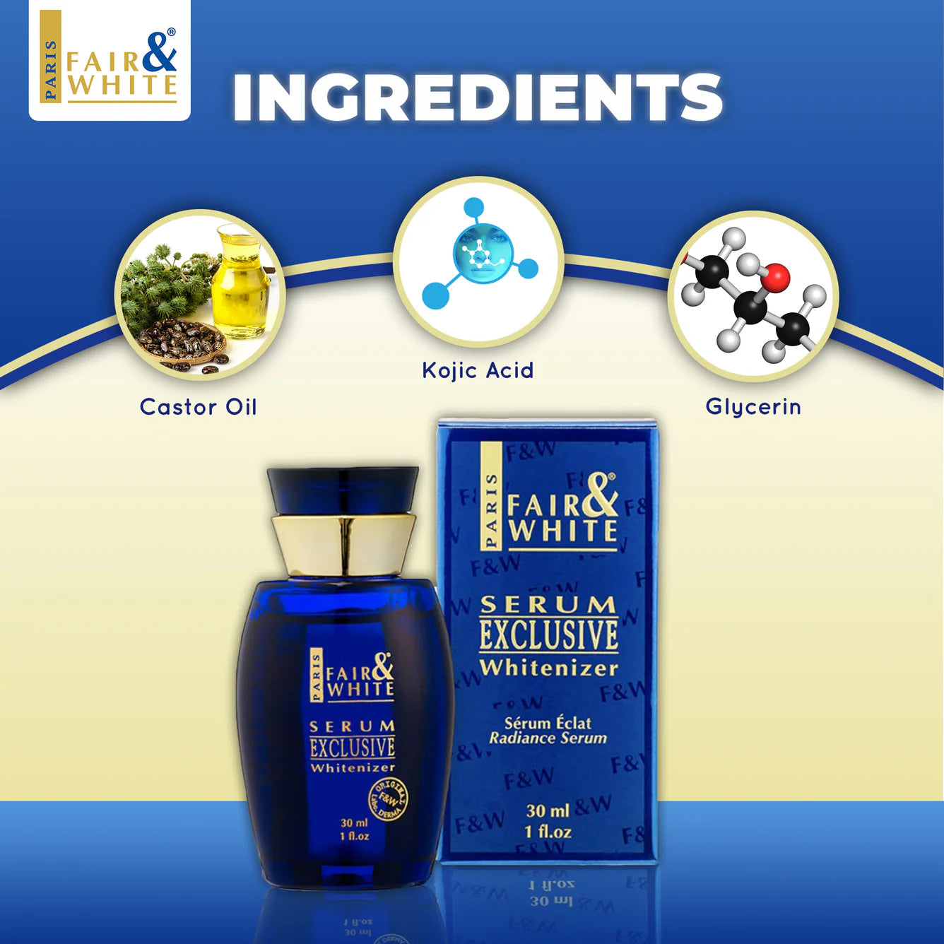 Fair & White Exclusive Whitenizer Serum NHQ - 30ml / 1 fl oz