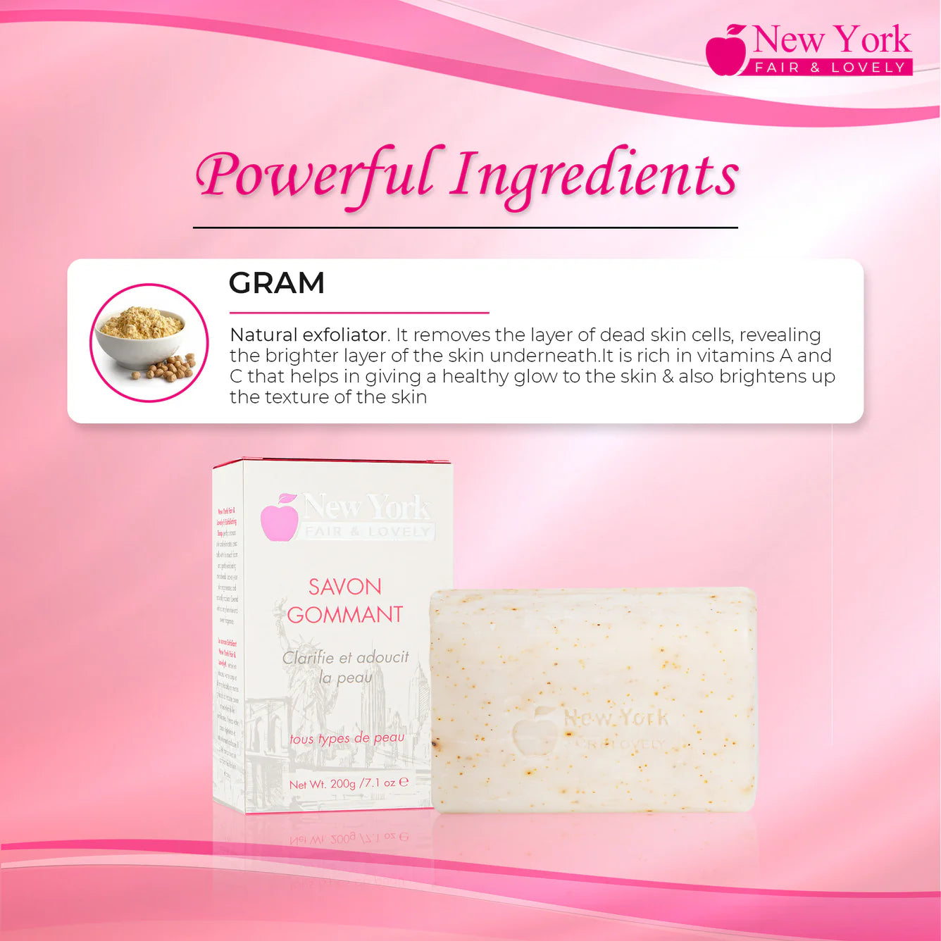 New York Fair & Lovely Exfoliating Soap 200G
