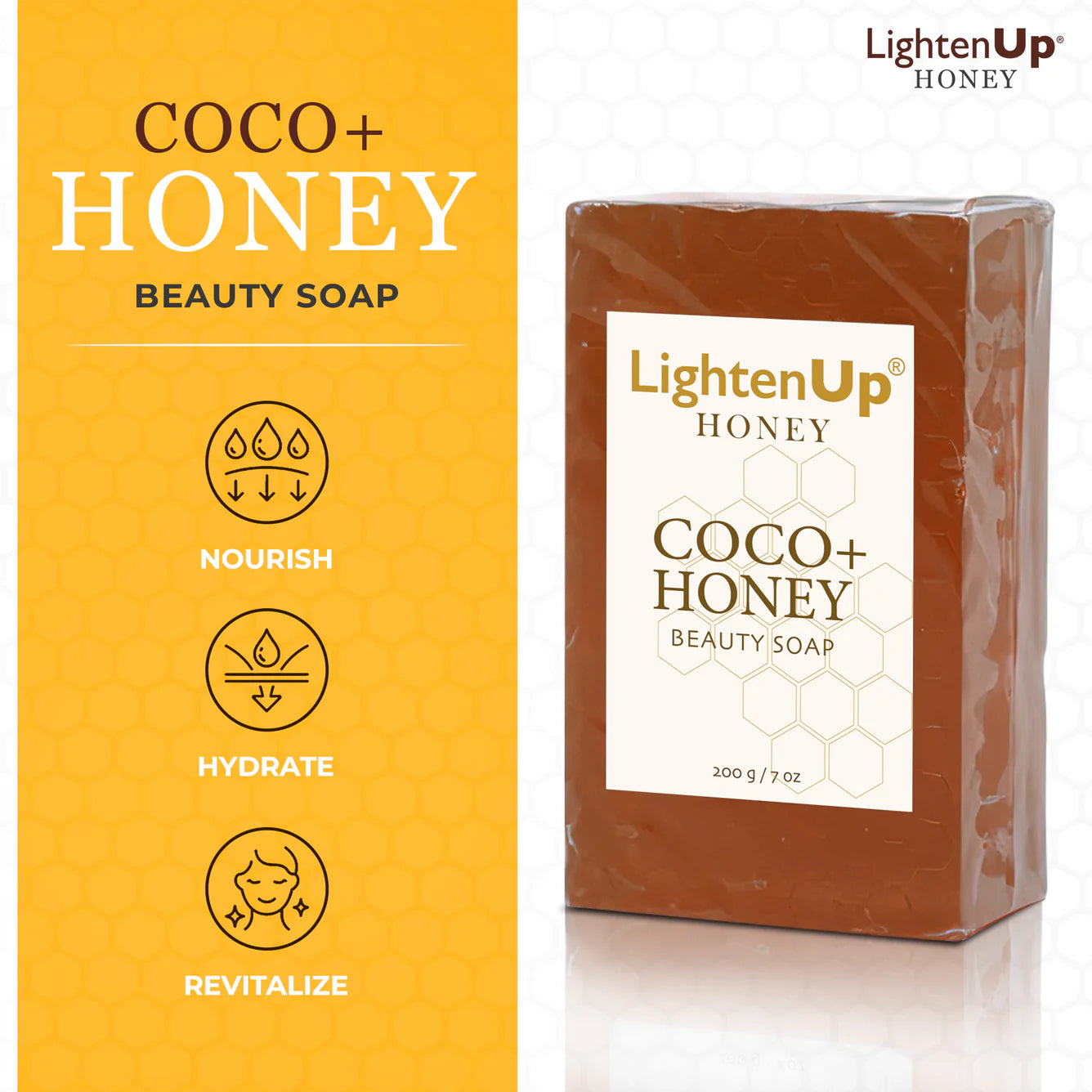 LightenUp Honey Soap 200g