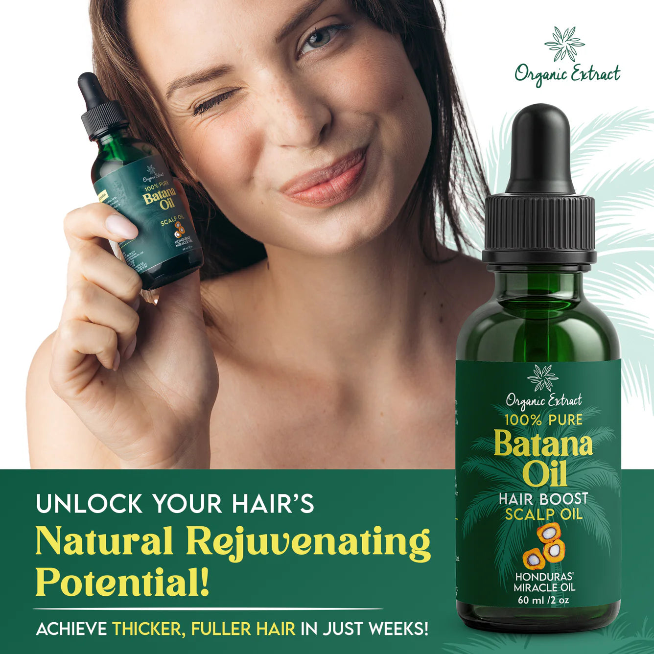 Organic Extract Batana Oil Stimulating Hair Growth Oil 2 oz/ 60ml