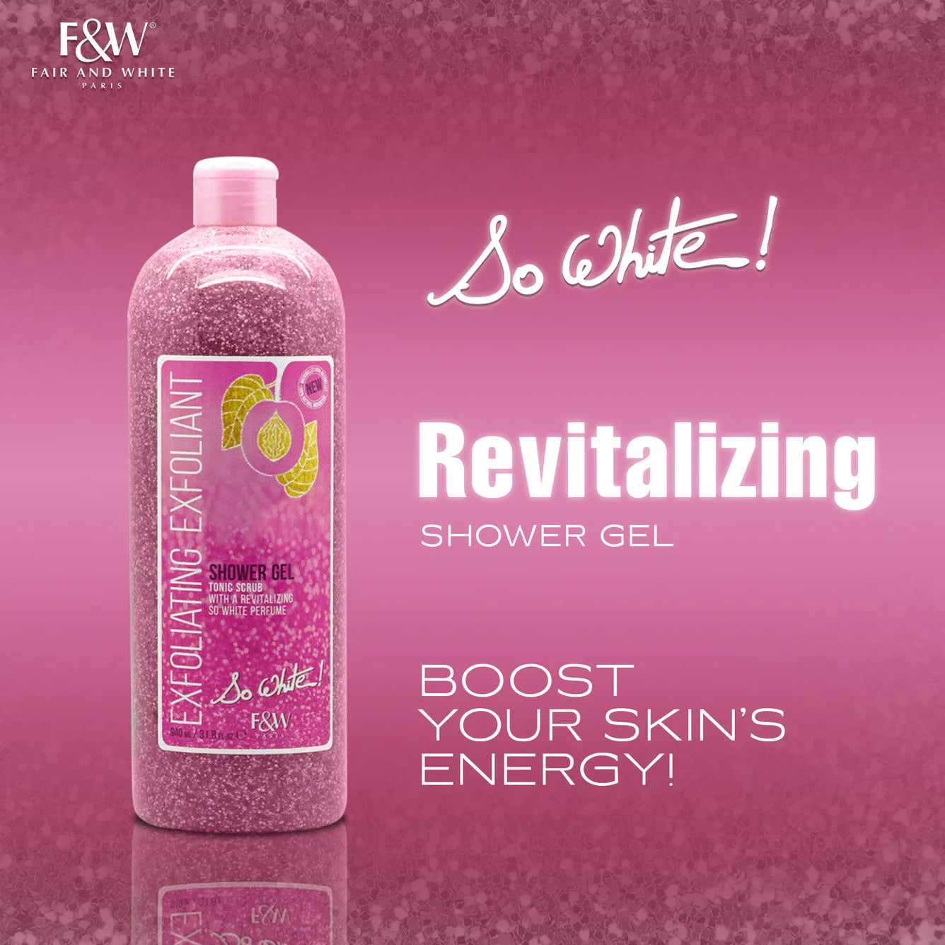 Fair & White So White Exfoliating Shower Gel Tonic Scrub