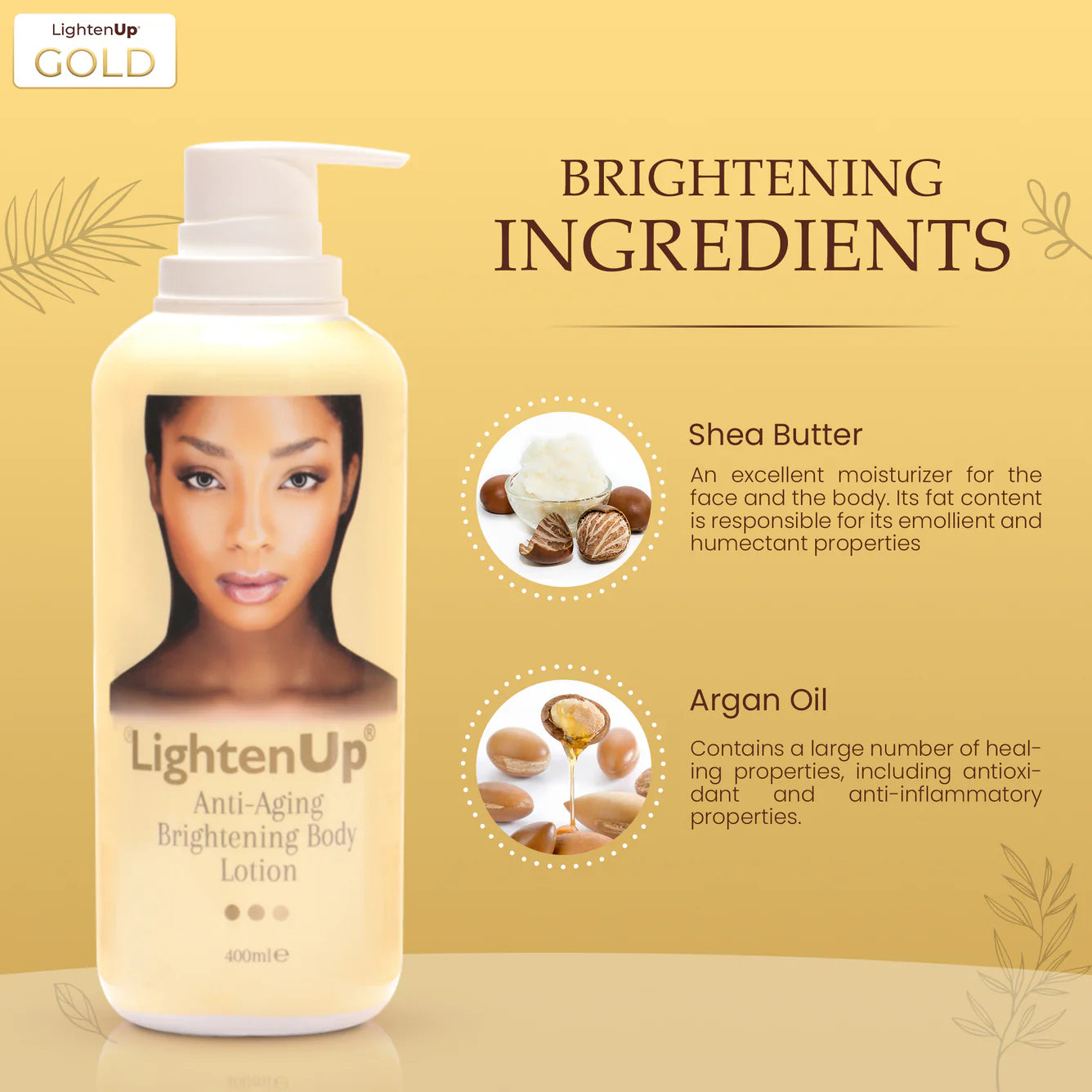 LightenUp Anti-Aging Lightening Body Lotion - 400ml