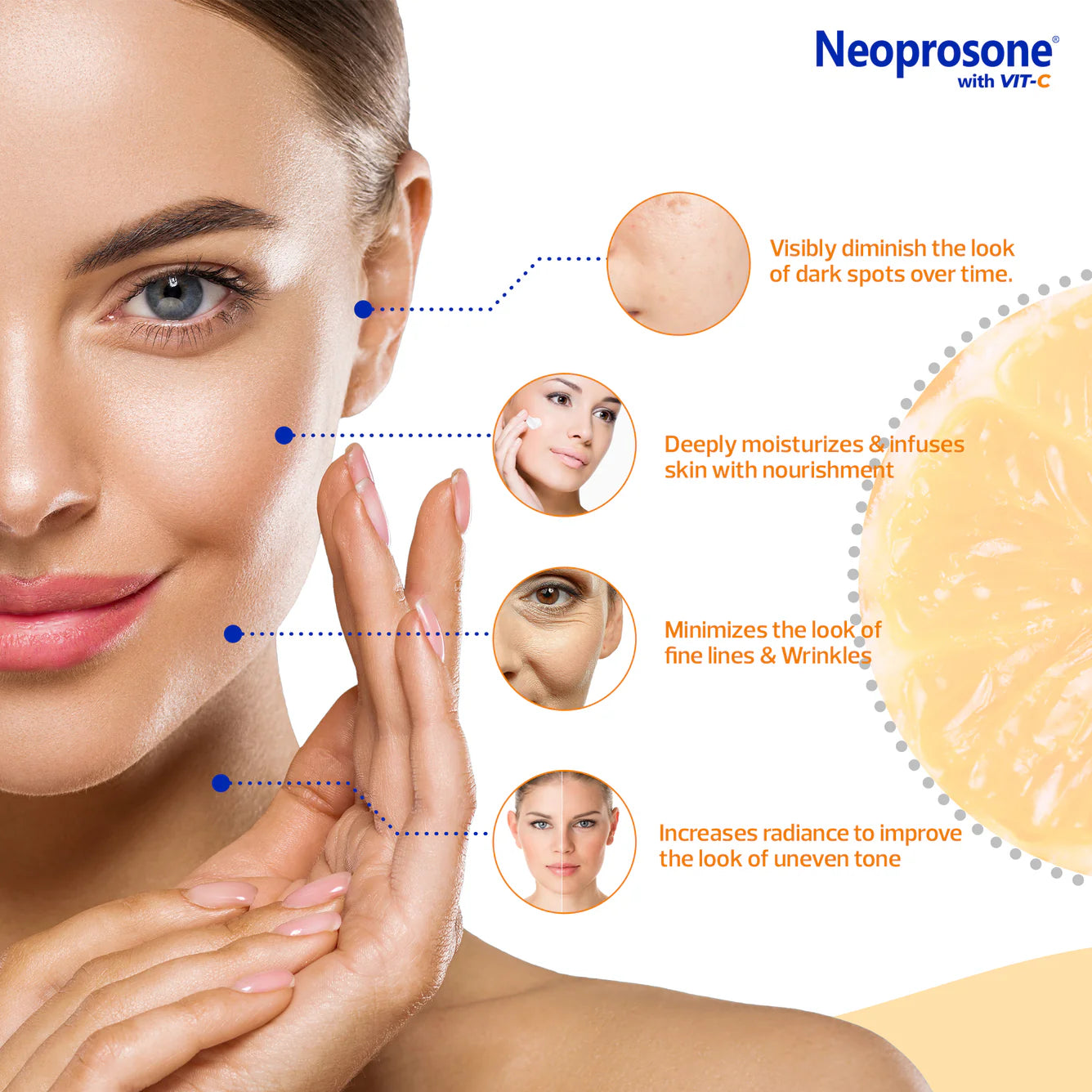 Neoprosone Brightening Cream with Vitamin C - 50g / 1.75 Fl Oz