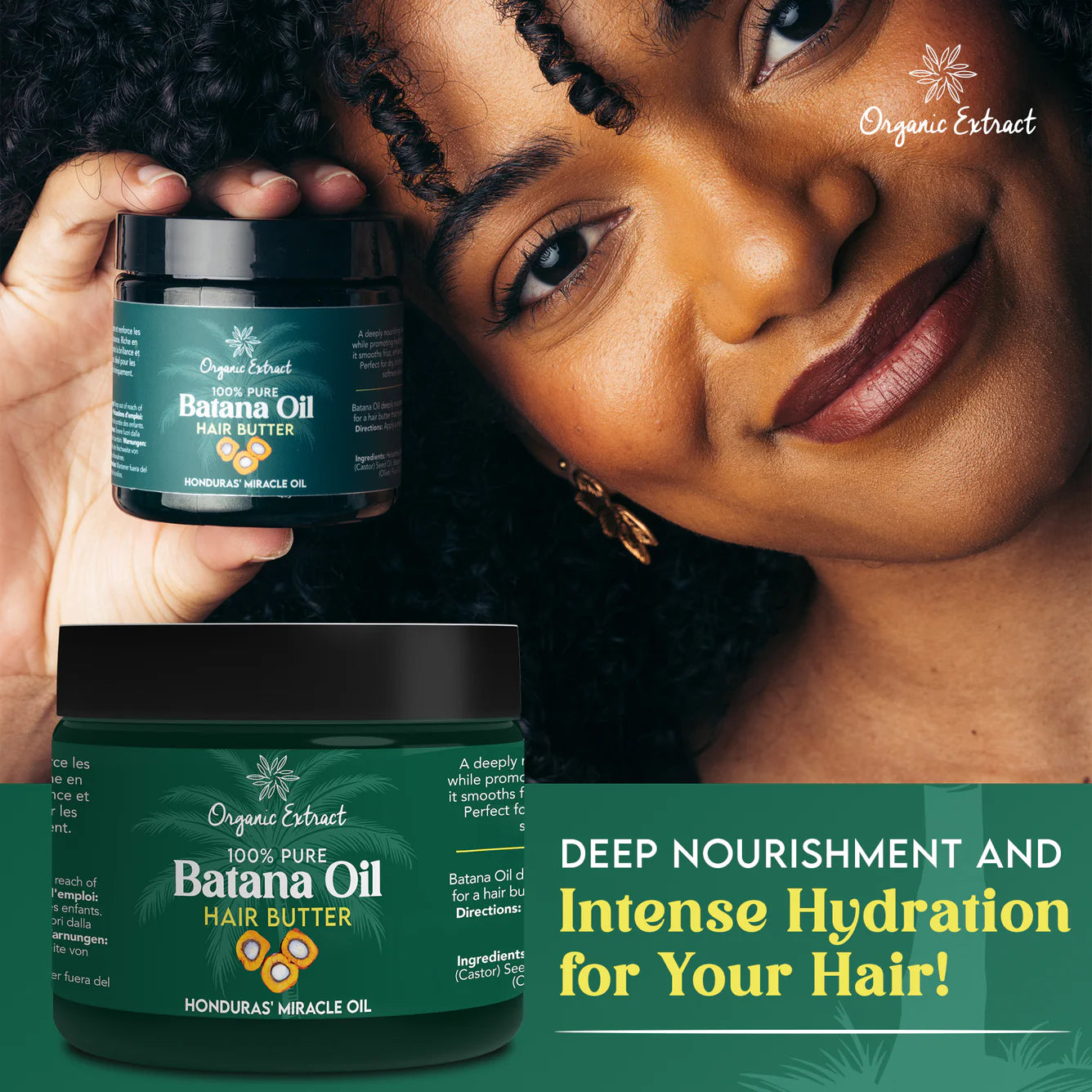 Organic Extract Batana Oil Hair Butter 4 oz / 118ml