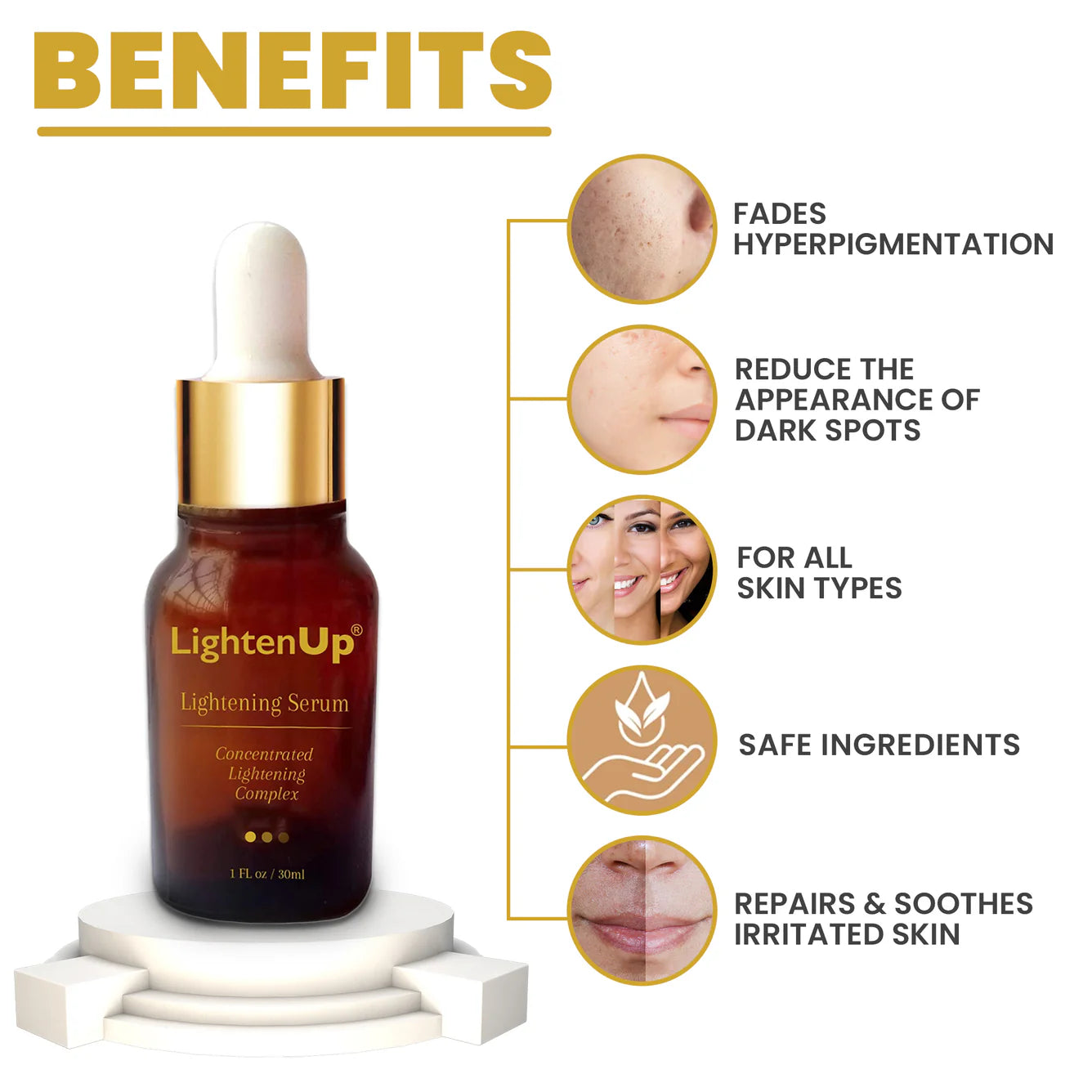 LightenUp Anti-Aging Lightening Serum - 30ml / 1 Fl Oz