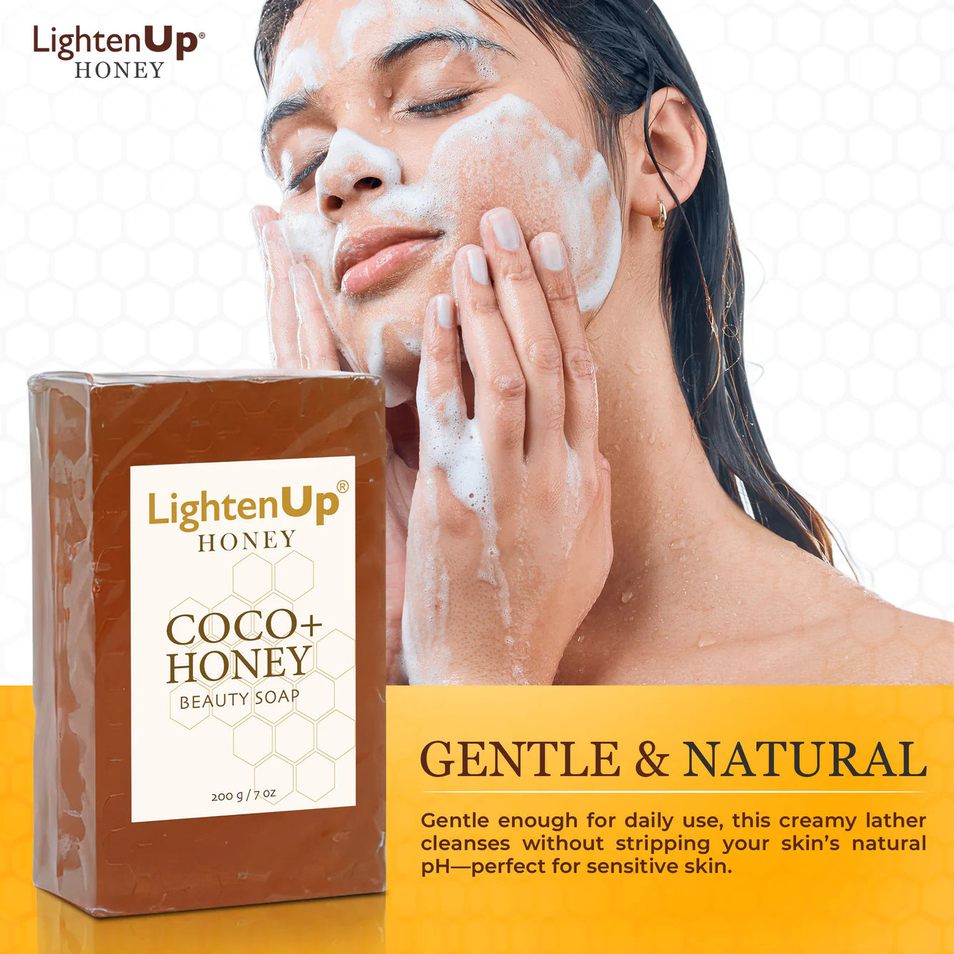 LightenUp Honey Soap 200g