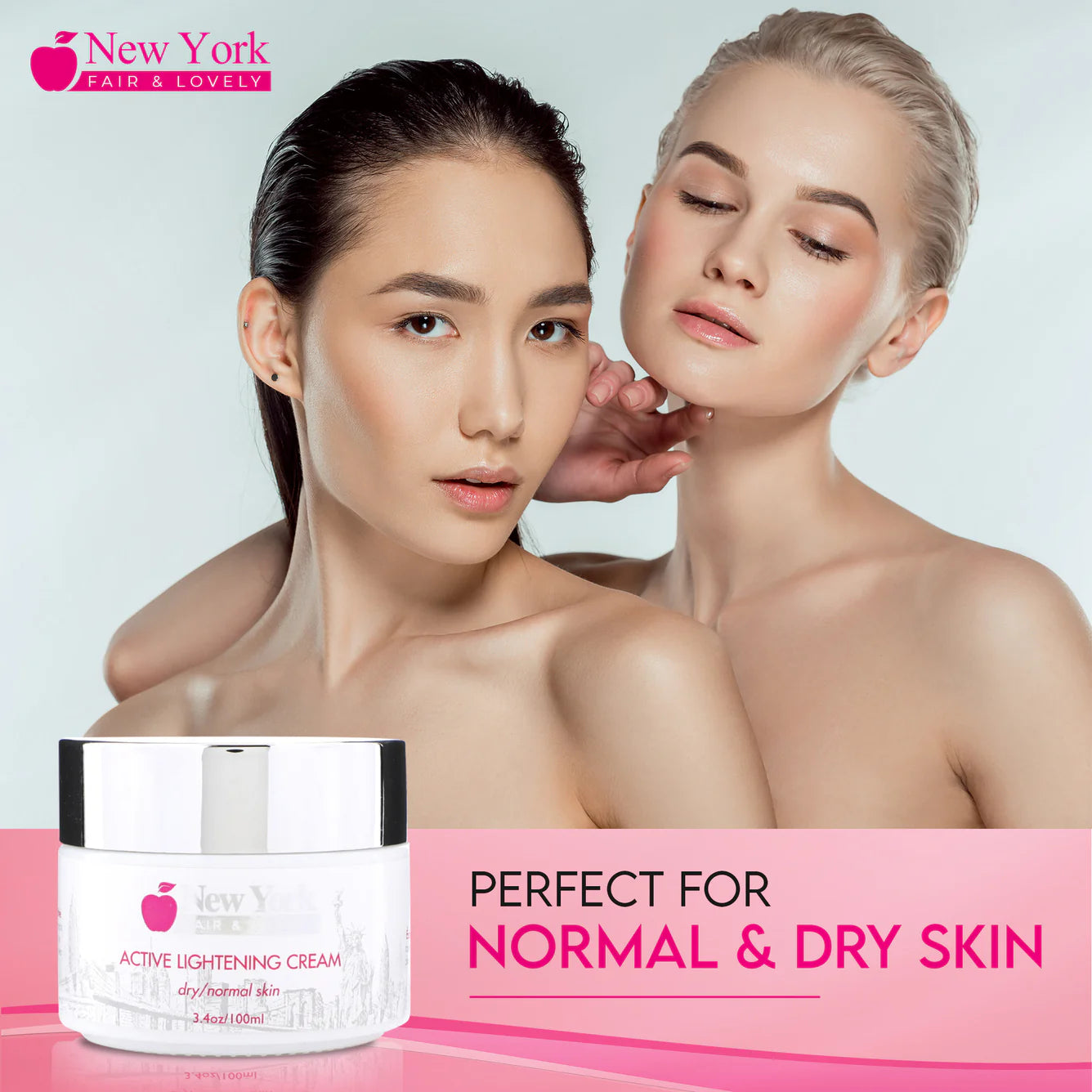 New York Fair & Lovely Active Lightening Cream - 100ml / 3.4 Oz