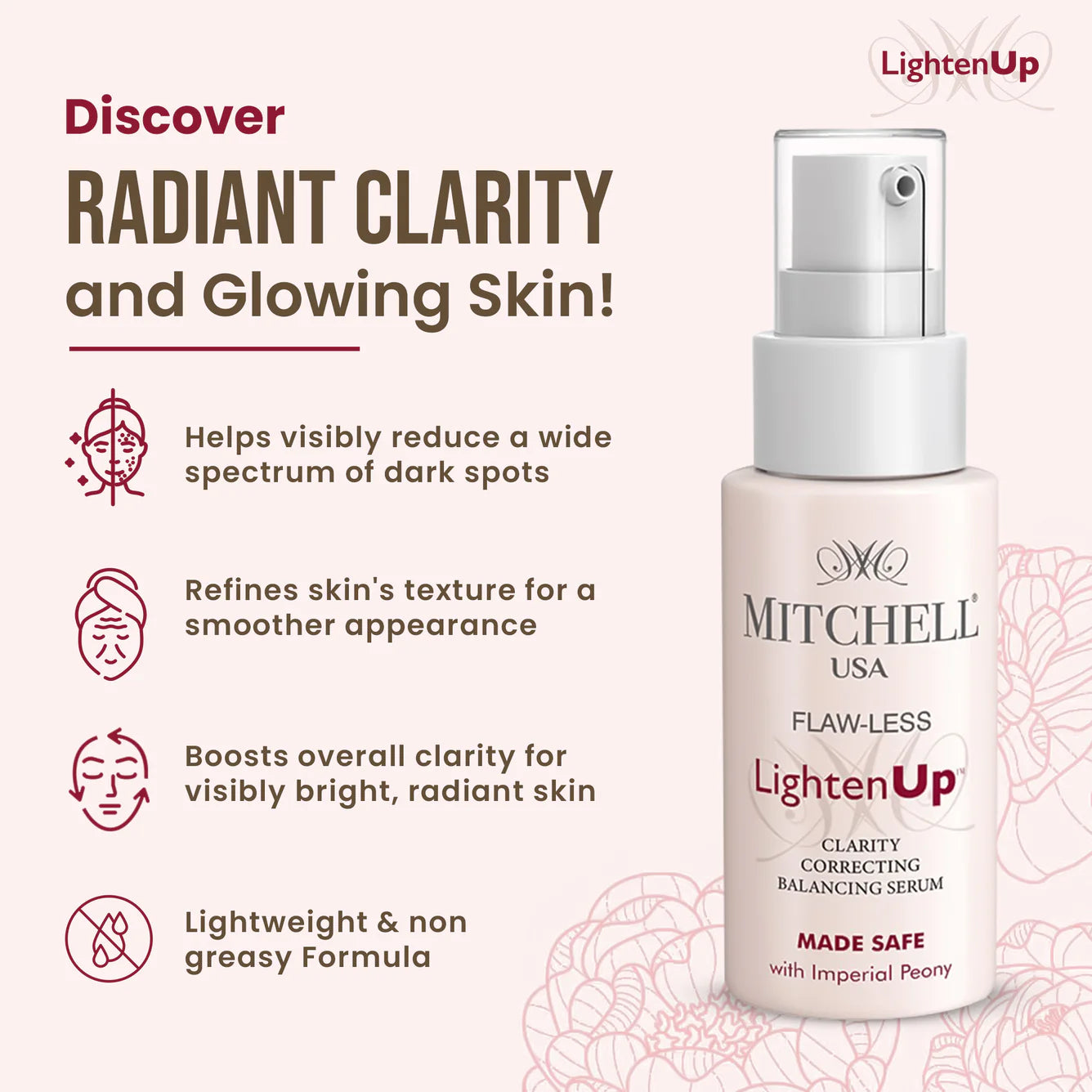 Lighten Up Flaw-Less Clarity Correction Balancing Serum 1.7 fl oz / 50ml