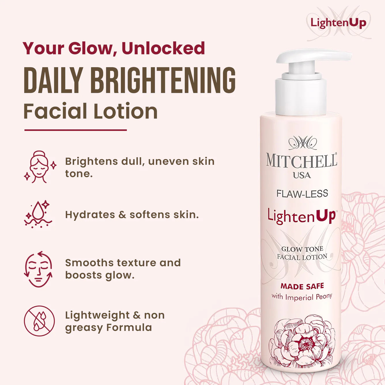 Lighten Up Flaw-Less Glow Tone Facial Lotion 100ml