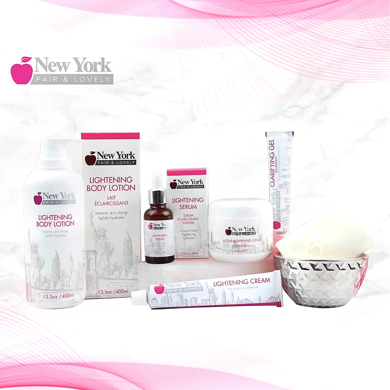 New York Fair & Lovely Lightening Body Lotion - 400ml / 13.5 Oz
