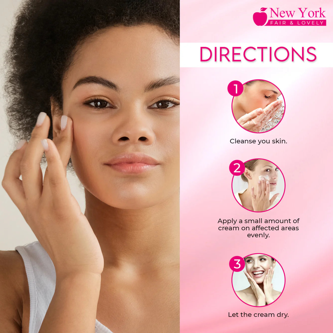 New York Fair & Lovely Active Lightening Cream - 100ml / 3.4 Oz
