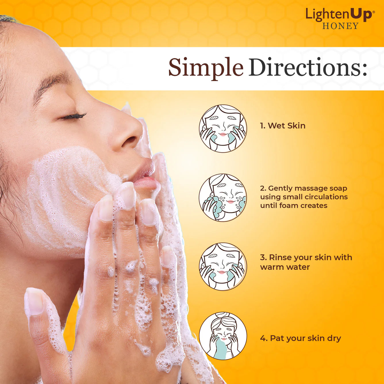 LightenUp Honey Soap 200g