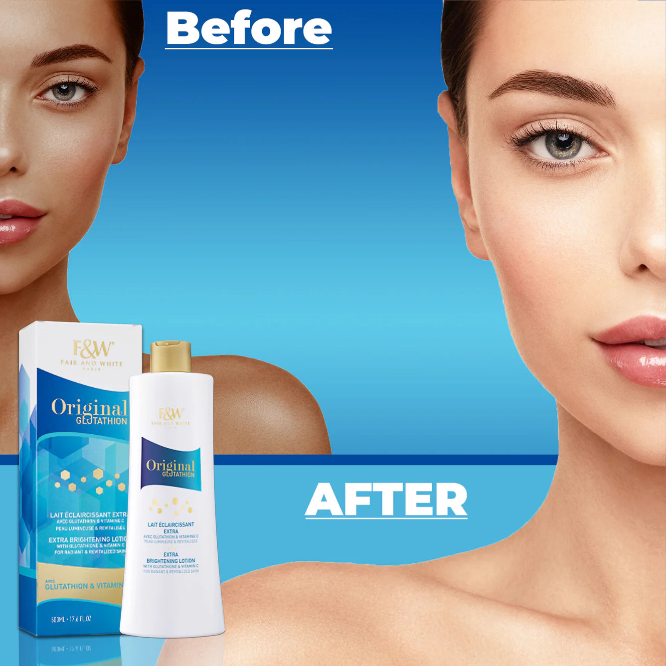 Fair & White Glutathion Extra Brightening Body Lotion 500ml