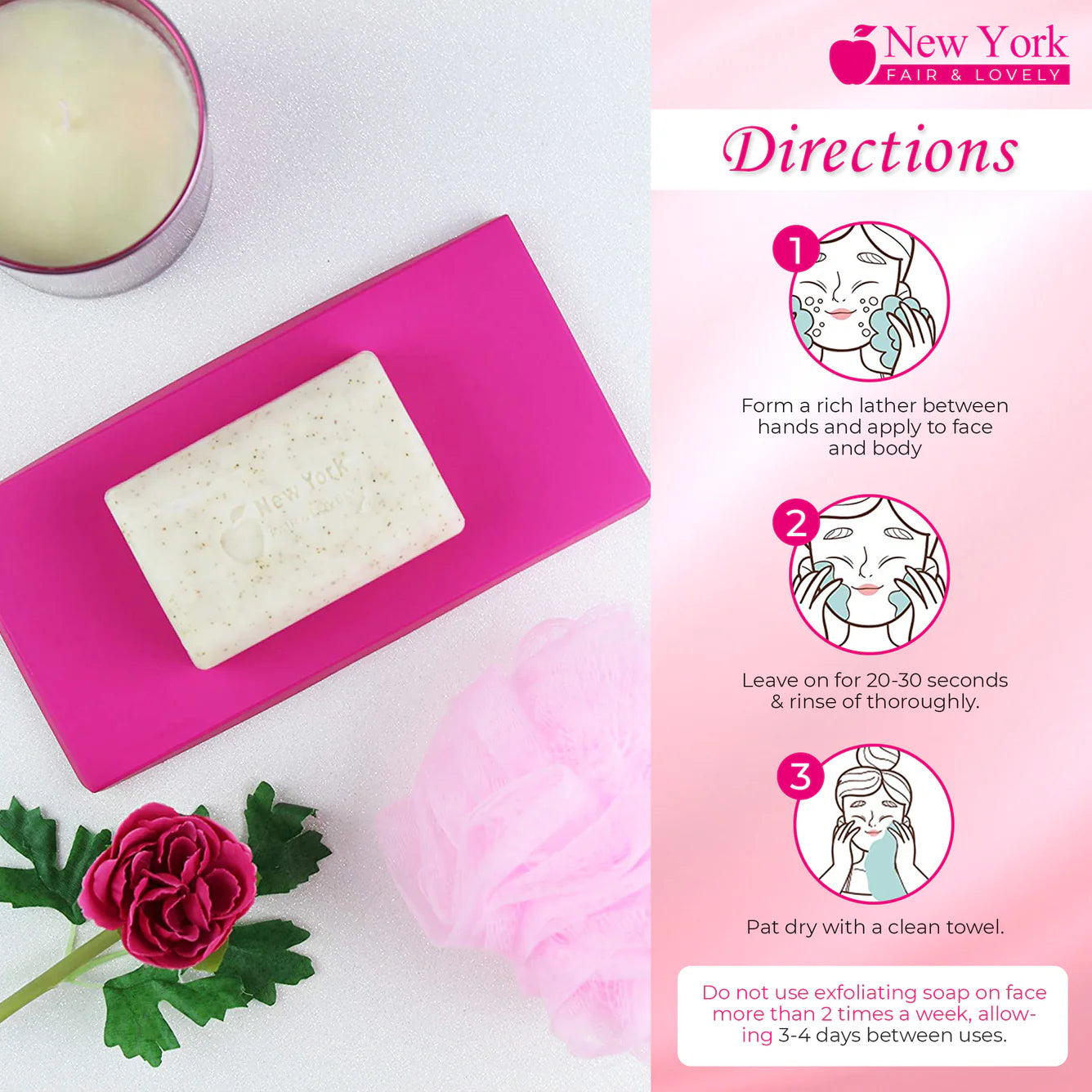 New York Fair & Lovely Exfoliating Soap 200G