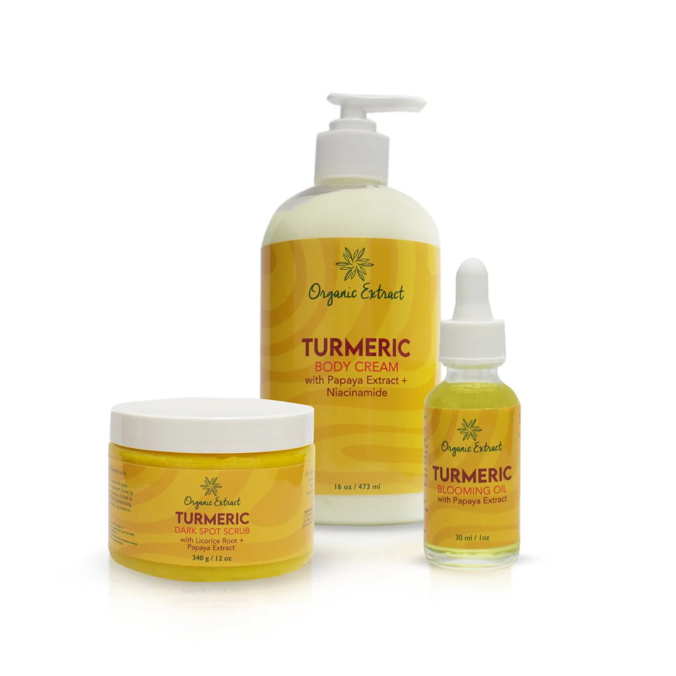 Organic Extract Turmeric and Papaya Infused Skincare Kit