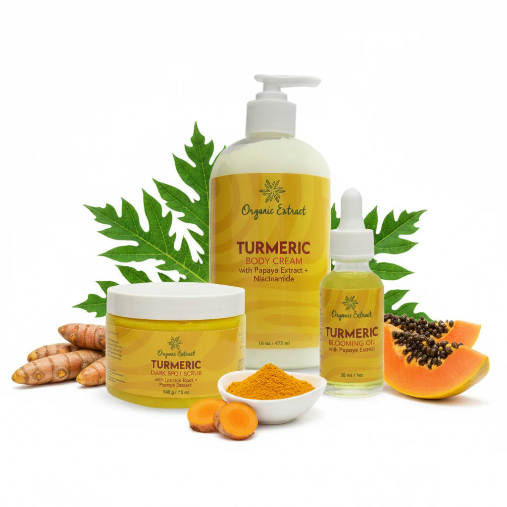 Organic Extract Turmeric and Papaya Infused Skincare Kit