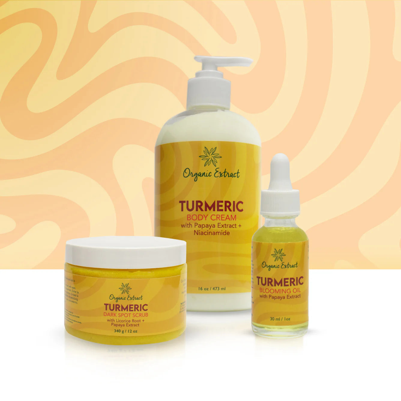Organic Extract Turmeric and Papaya Infused Skincare Kit