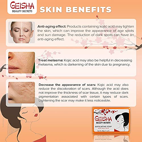 Geisha Beauty Secrets Exfoliating Soap with Kojic Acid - 200g / 7.1 oz