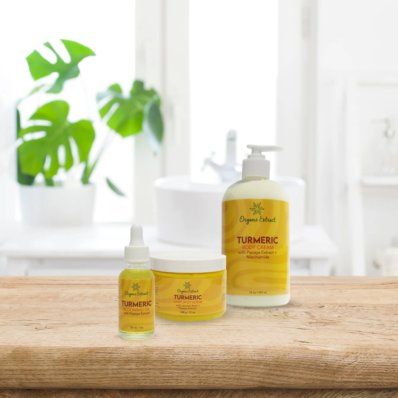 Organic Extract Turmeric and Papaya Infused Skincare Kit