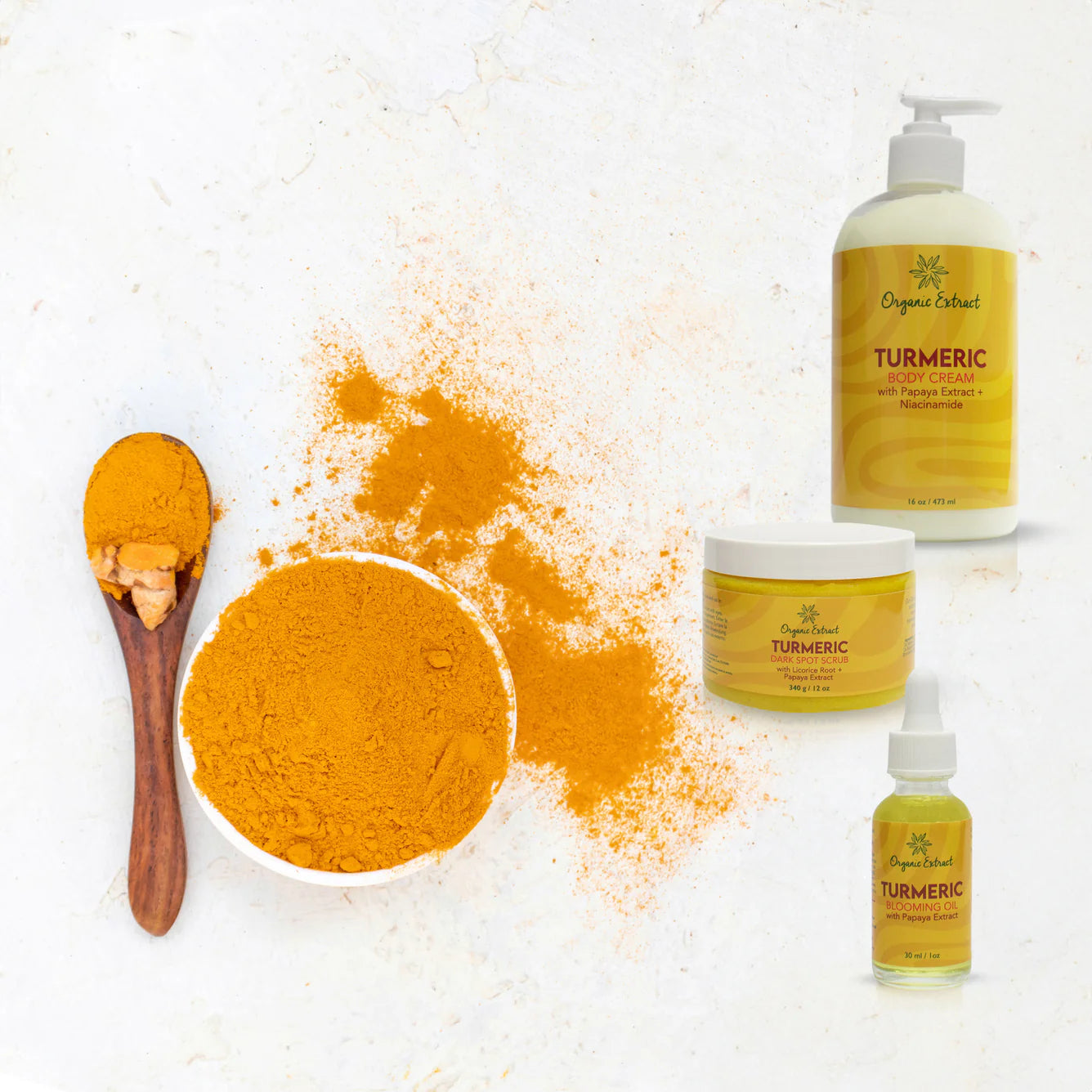 Organic Extract Turmeric and Papaya Infused Skincare Kit