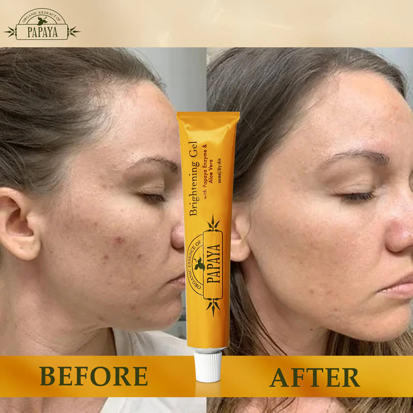 Organic Extract of Papaya Brightening Gel Tube | 30g | 1Oz