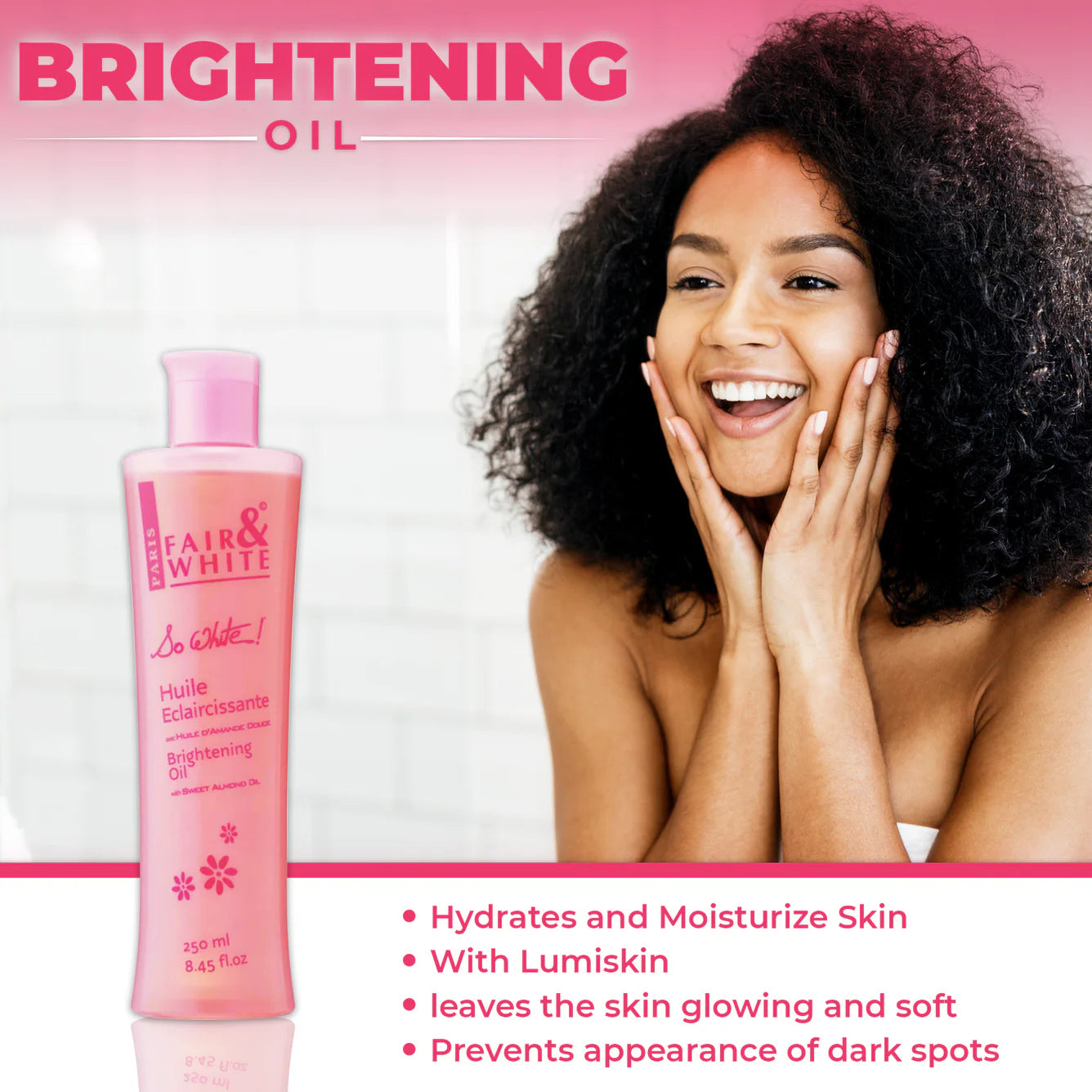 Fair & White So White Brightening Body Oil with Vitamin E