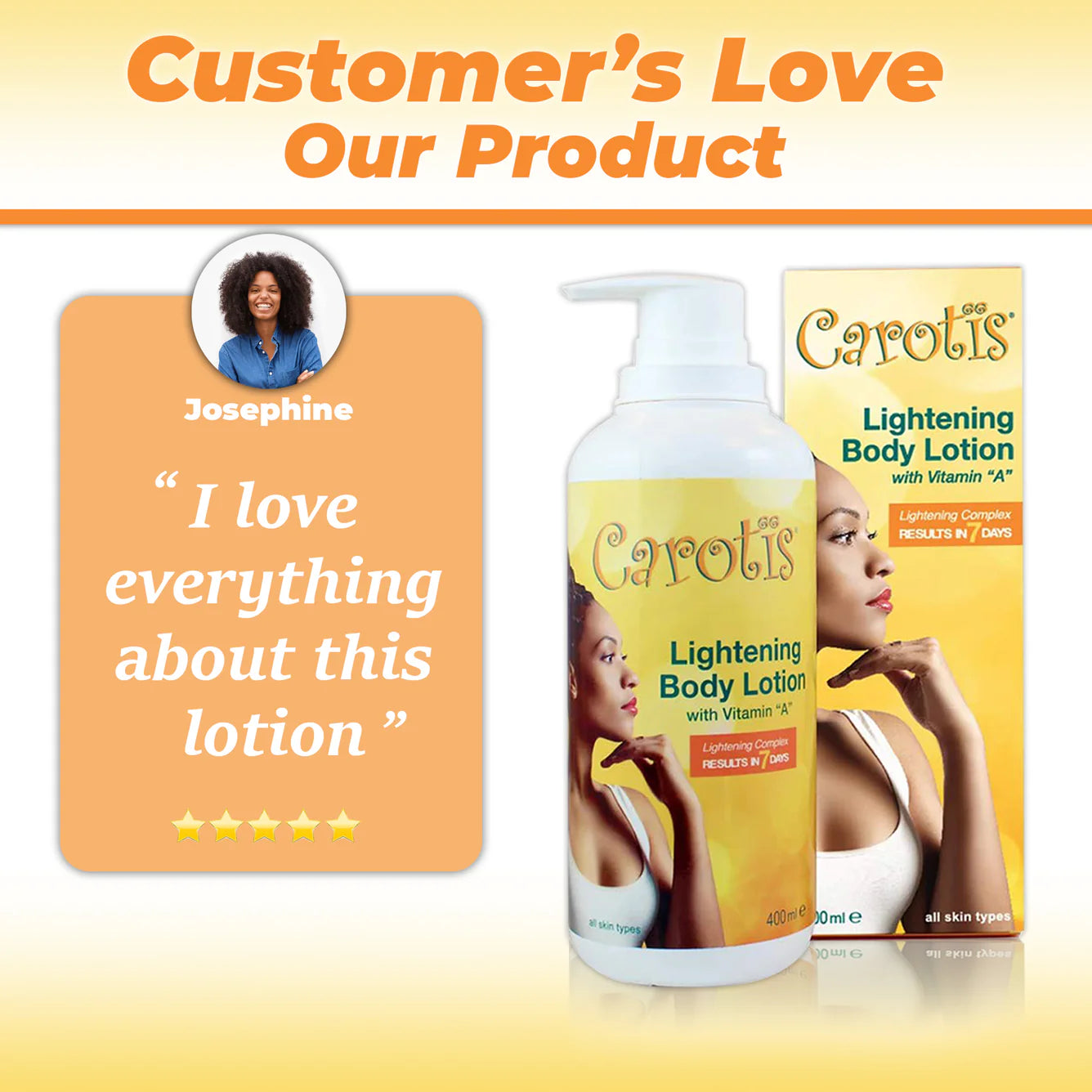 Carotis Lightening Body Lotion with Vitamin A - 400ml / 14.10 fl oz