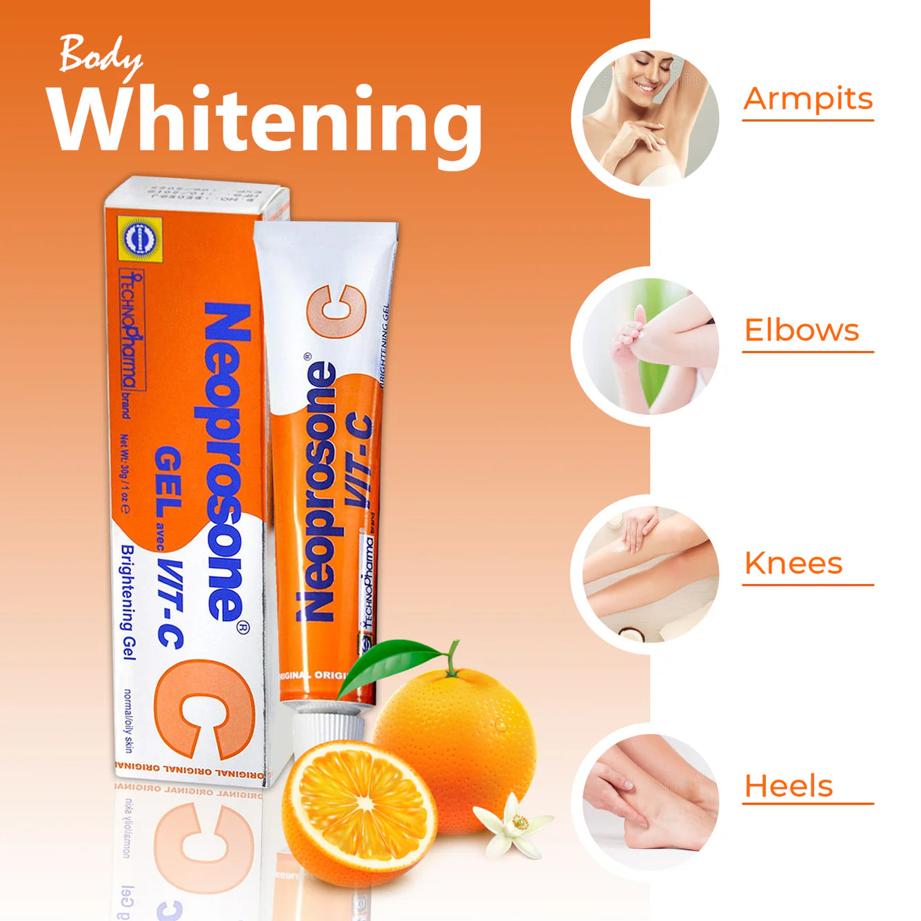 Neoprosone Brightening Gel Cream with Vitamin C – 30g / 1 Fl Oz