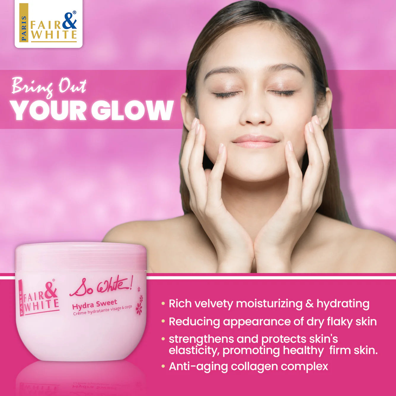 Fair & White So White Hydra Sweet Moisturizing Cream 400ml