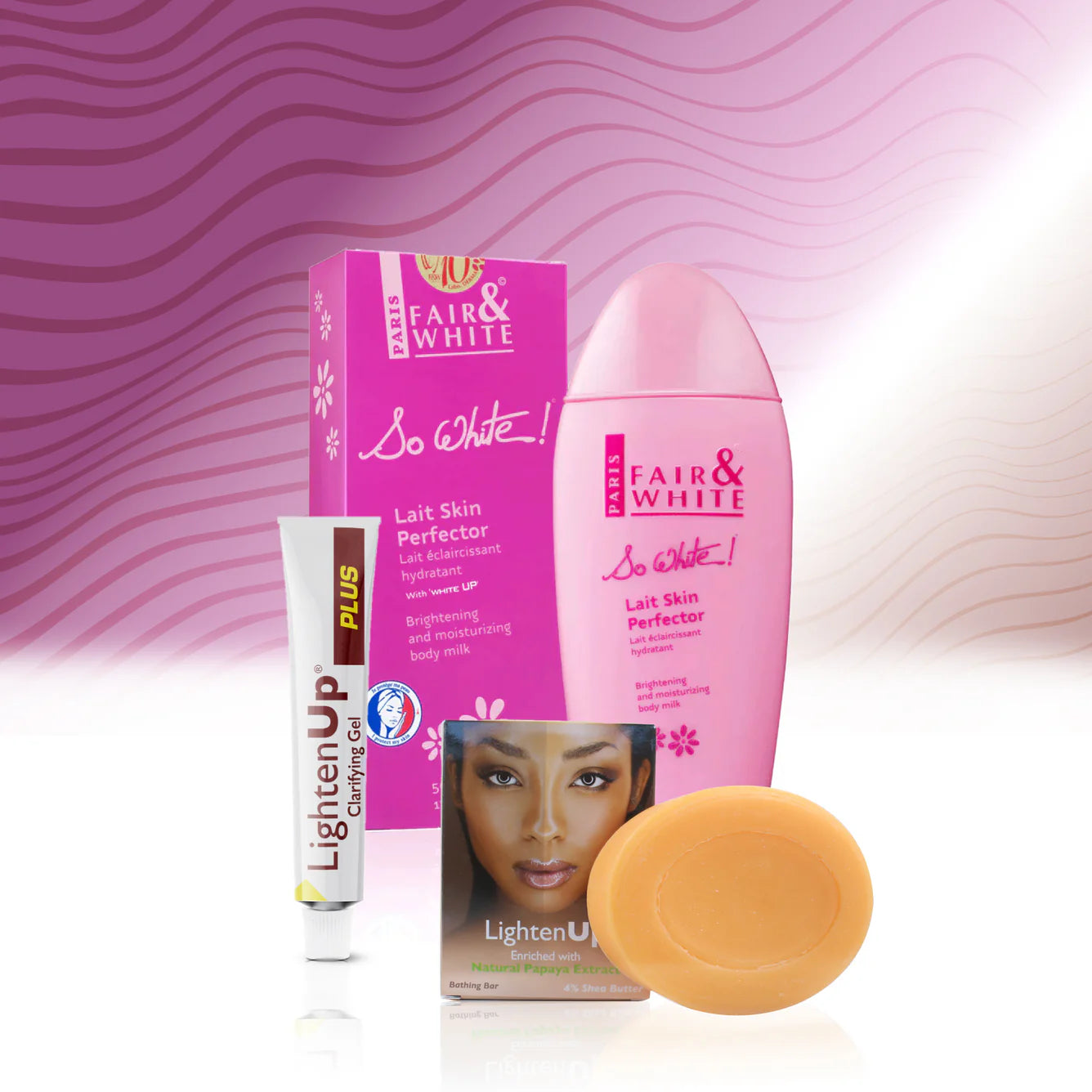 So White & LightenUp Plus Silky SkinCare Set