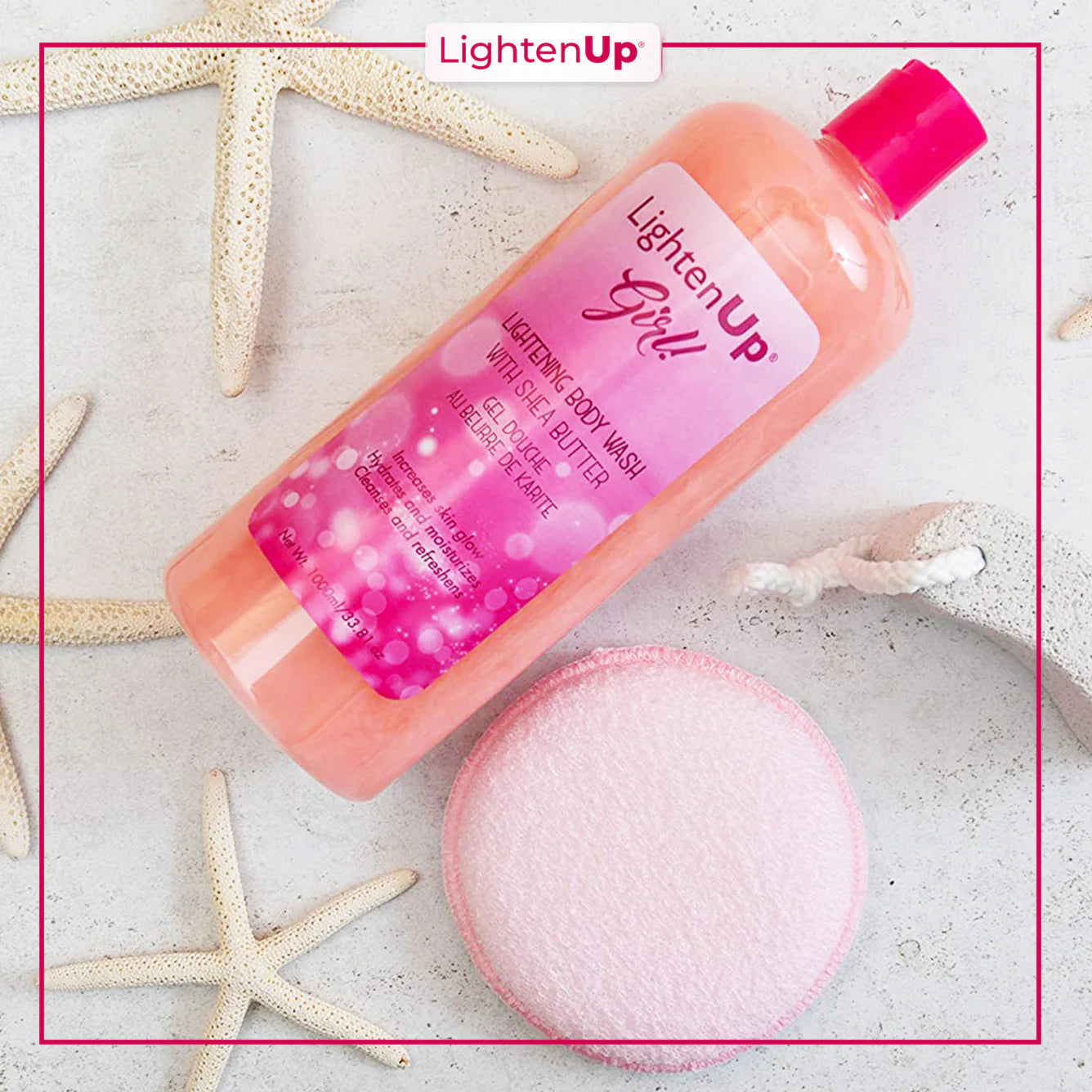 LightenUp Girl! Lightening Body Wash with Shea Butter - 1000ml / 33.81 Oz
