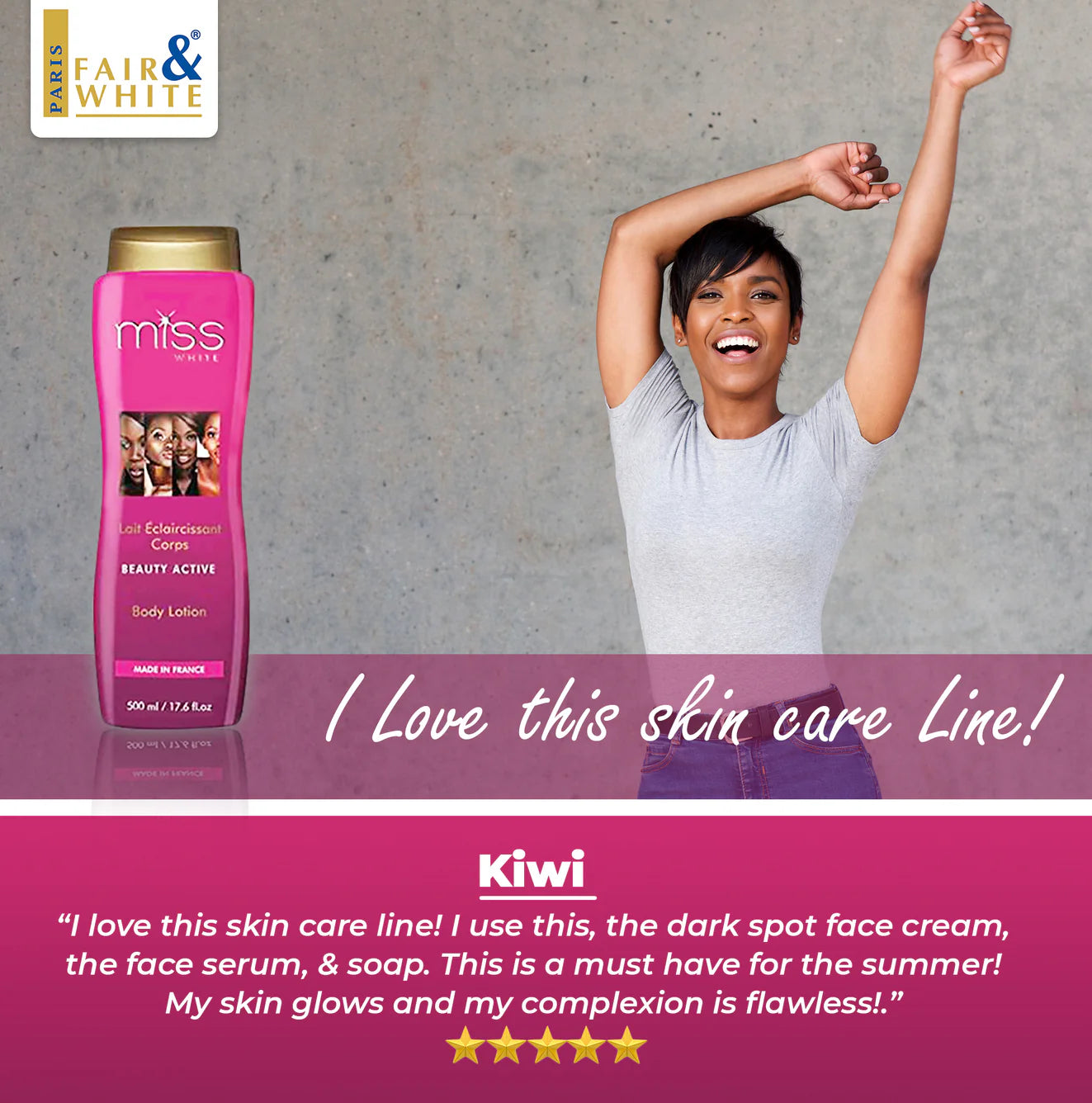 Fair & White Miss White Body Lotion 500ml