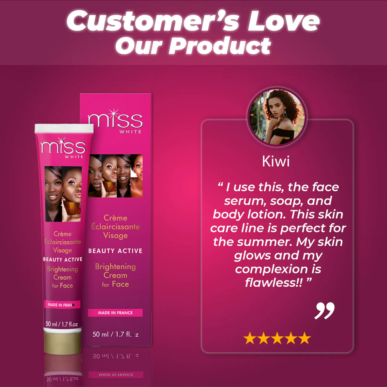 Fair & White Miss White Active Brightening Cream for Face