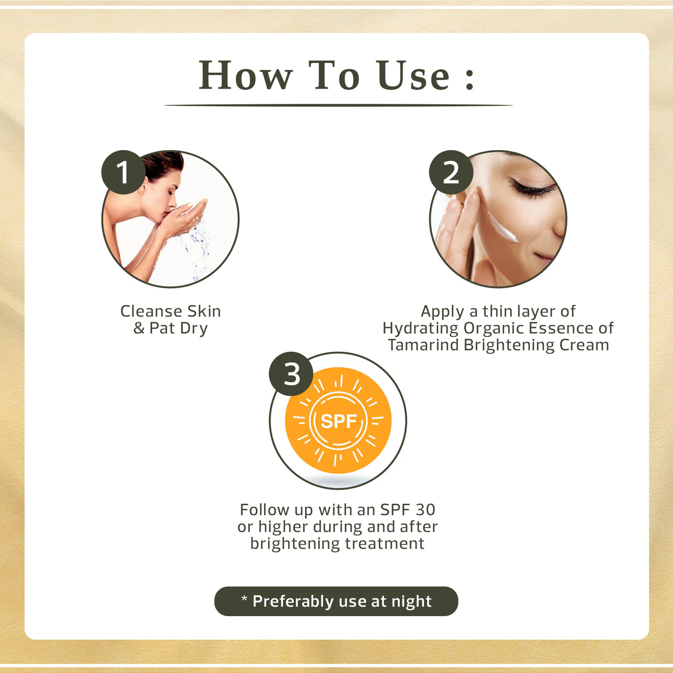 Organic Extract of Tamarind Brightening Cream Tube - 50g / 1.76 Oz