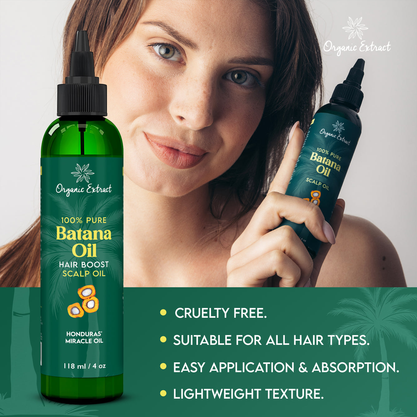 Organic Extract Batana Oil Stimulating Hair Growth Oil 4 oz/118ml