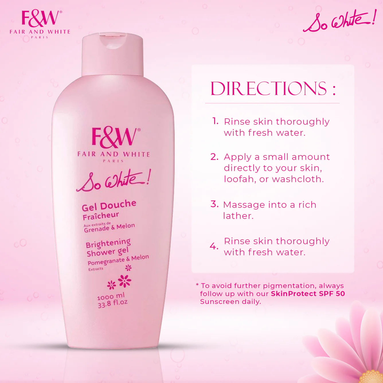 Fair & White So White Brightening Shower Gel Refreshing
