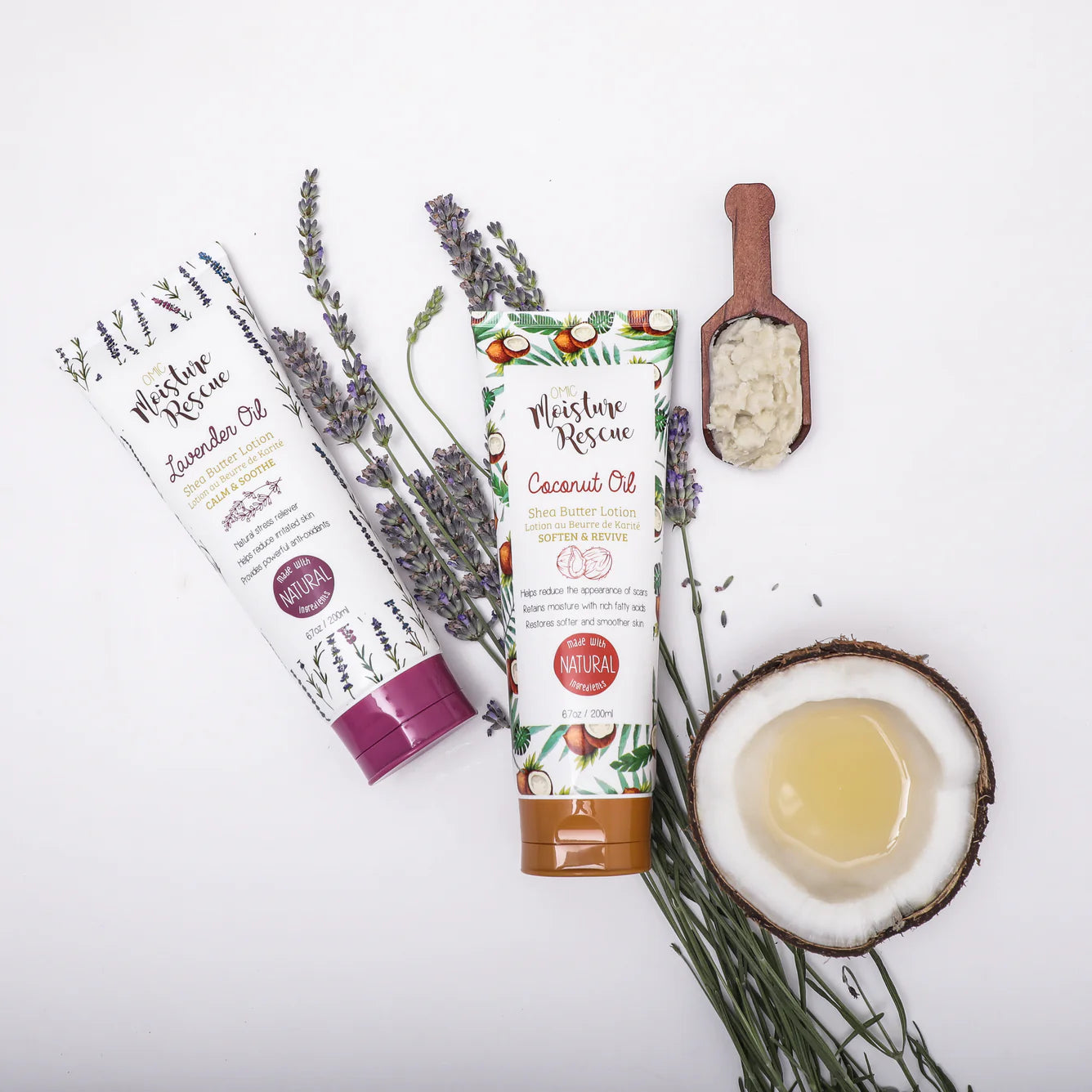 Moisture Rescue Shea Butter Lotion Tube with Lavender Oil