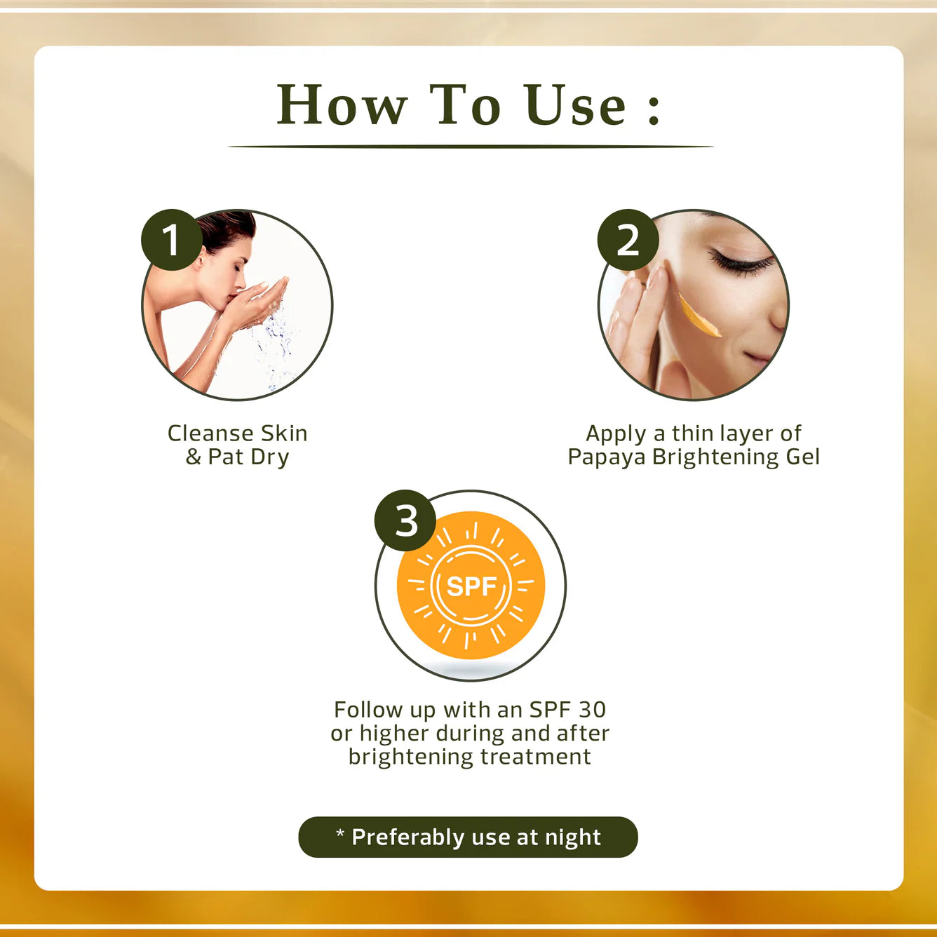 Organic Extract of Papaya Brightening Gel Tube | 30g | 1Oz