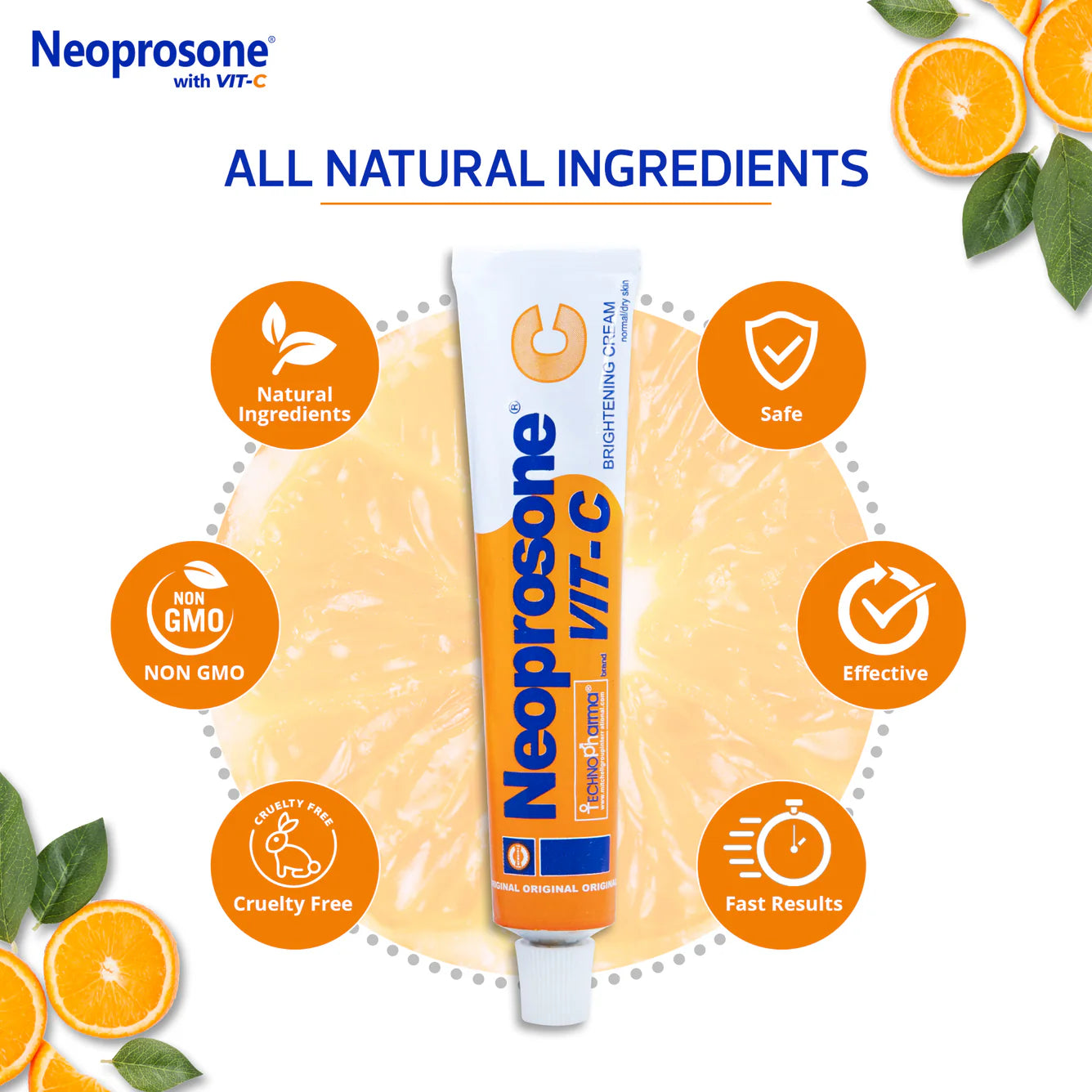 Neoprosone Brightening Cream with Vitamin C - 50g / 1.75 Fl Oz