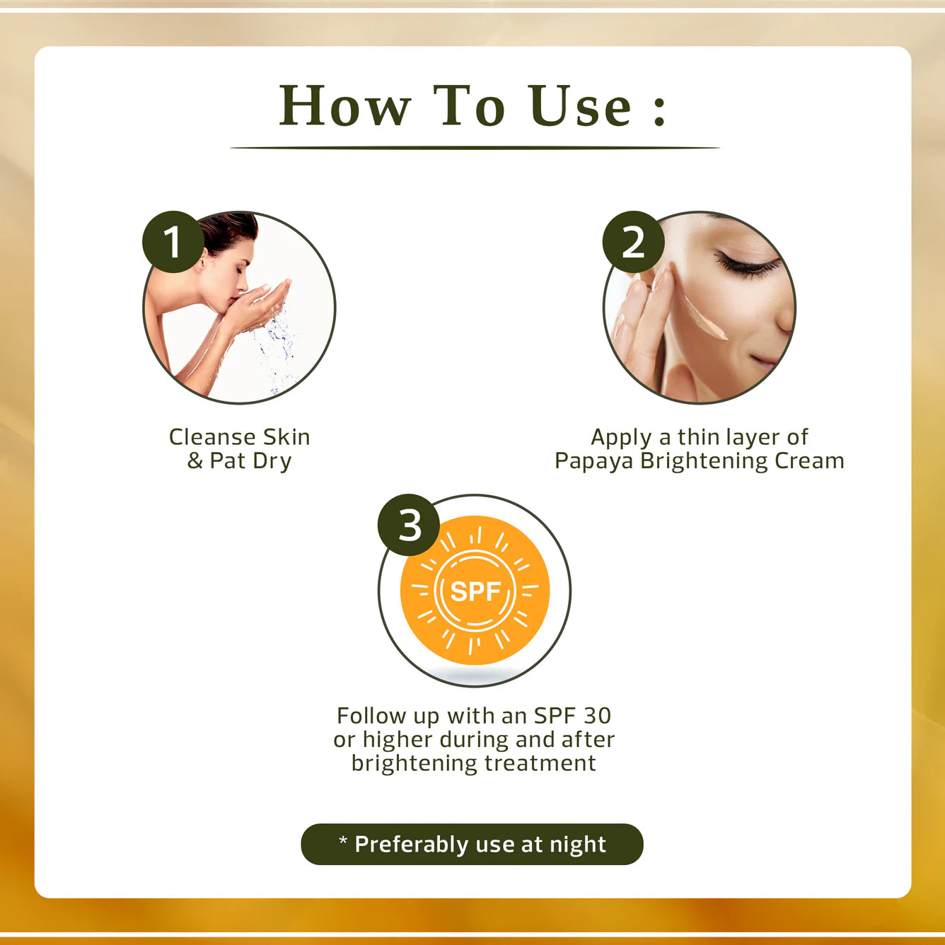 Organic Extract of Papaya Brightening Cream Tube - 50g / 1.76 Oz