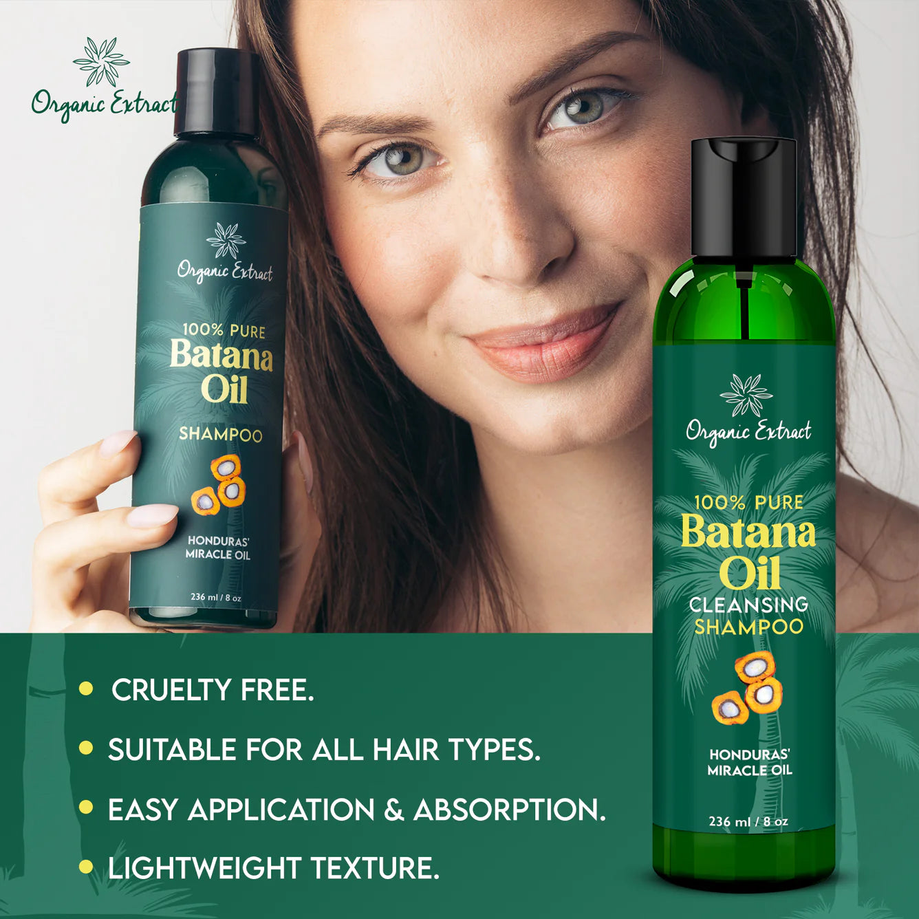 Organic Extract Batana Oil Hair Shampoo 8 oz/236ml