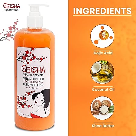 Geisha Beauty Secret Shower Gel Lightening and Moisturizing 33 Fl oz
