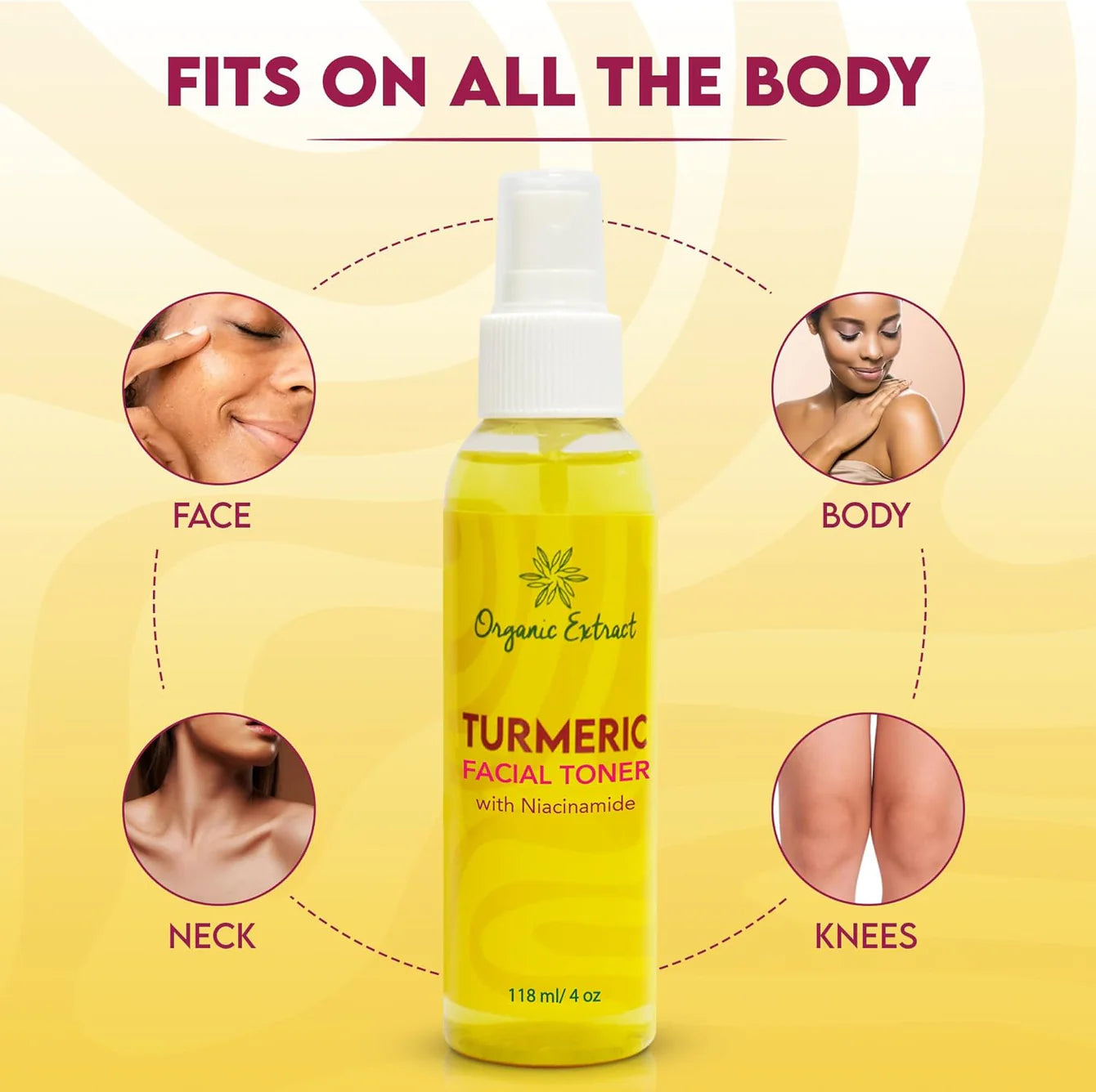 Organic Extract Turmeric Facial Toner 4 oz/118 ml