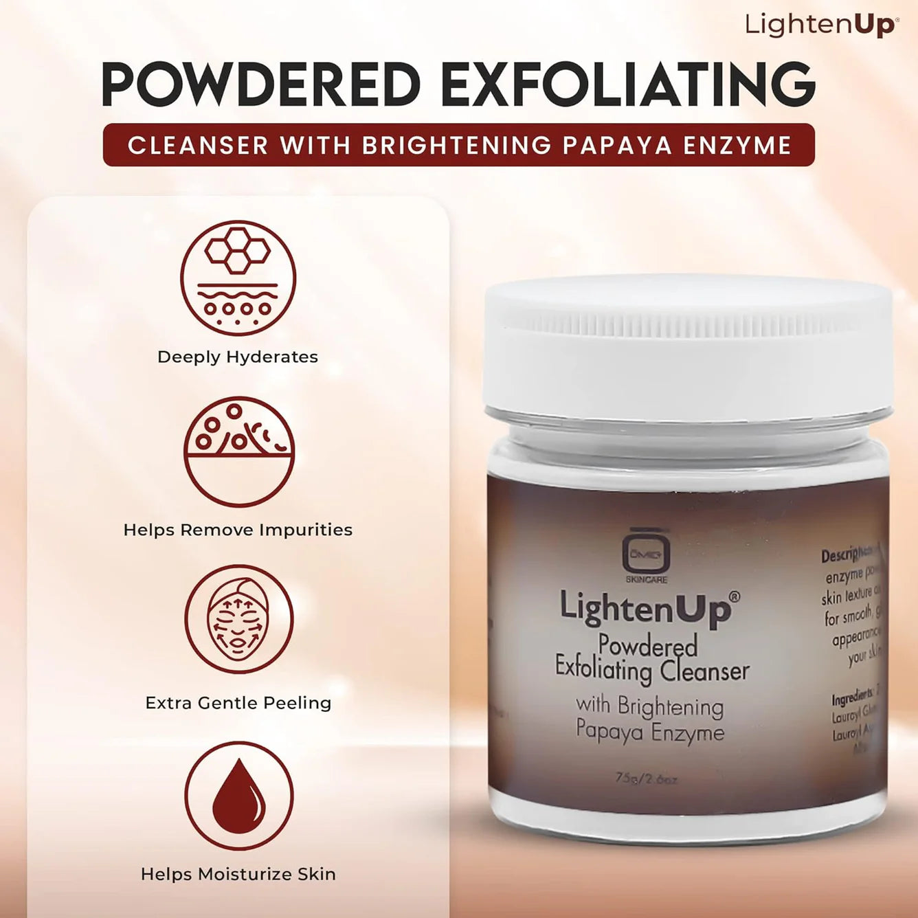 LightenUp Plus Powdered Exfoliating Cleanser 75g