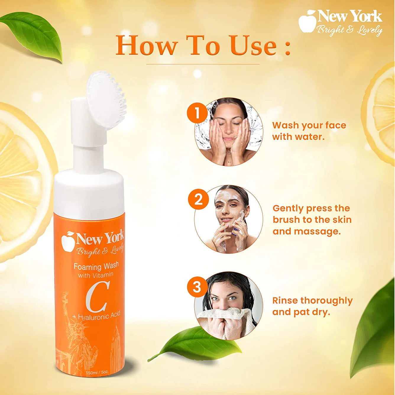 New York Bright & Lovely Foaming Wash with Vit C 150ml