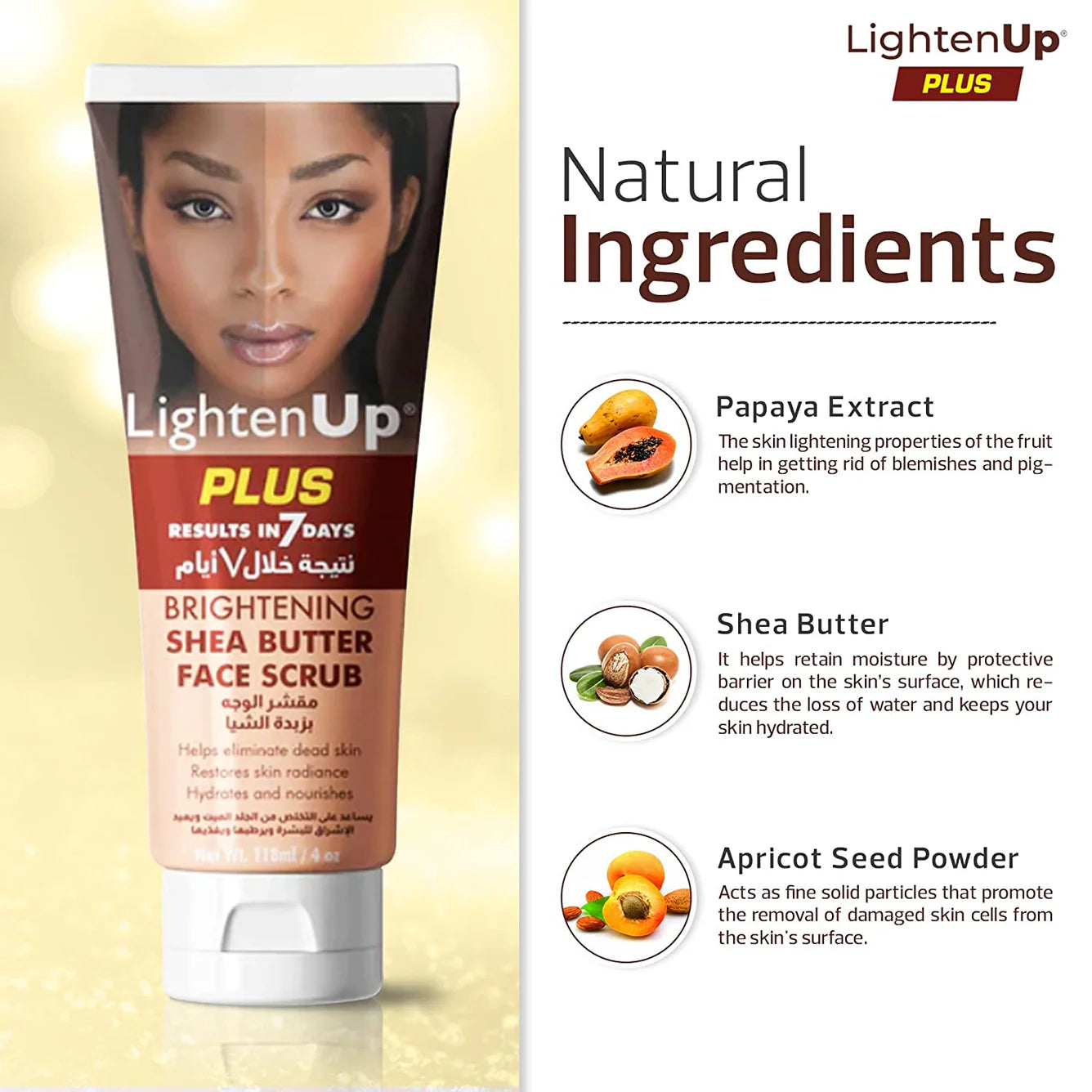 LightenUp Plus Face Scrub 118ml